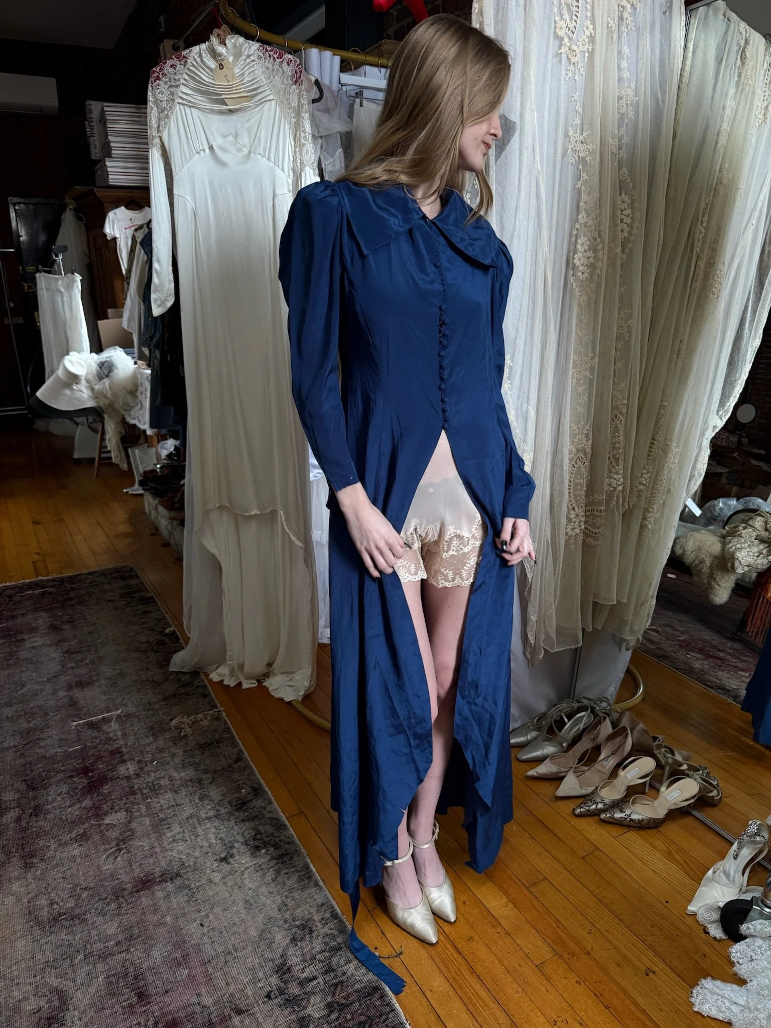 1940s midnight duster (XS)