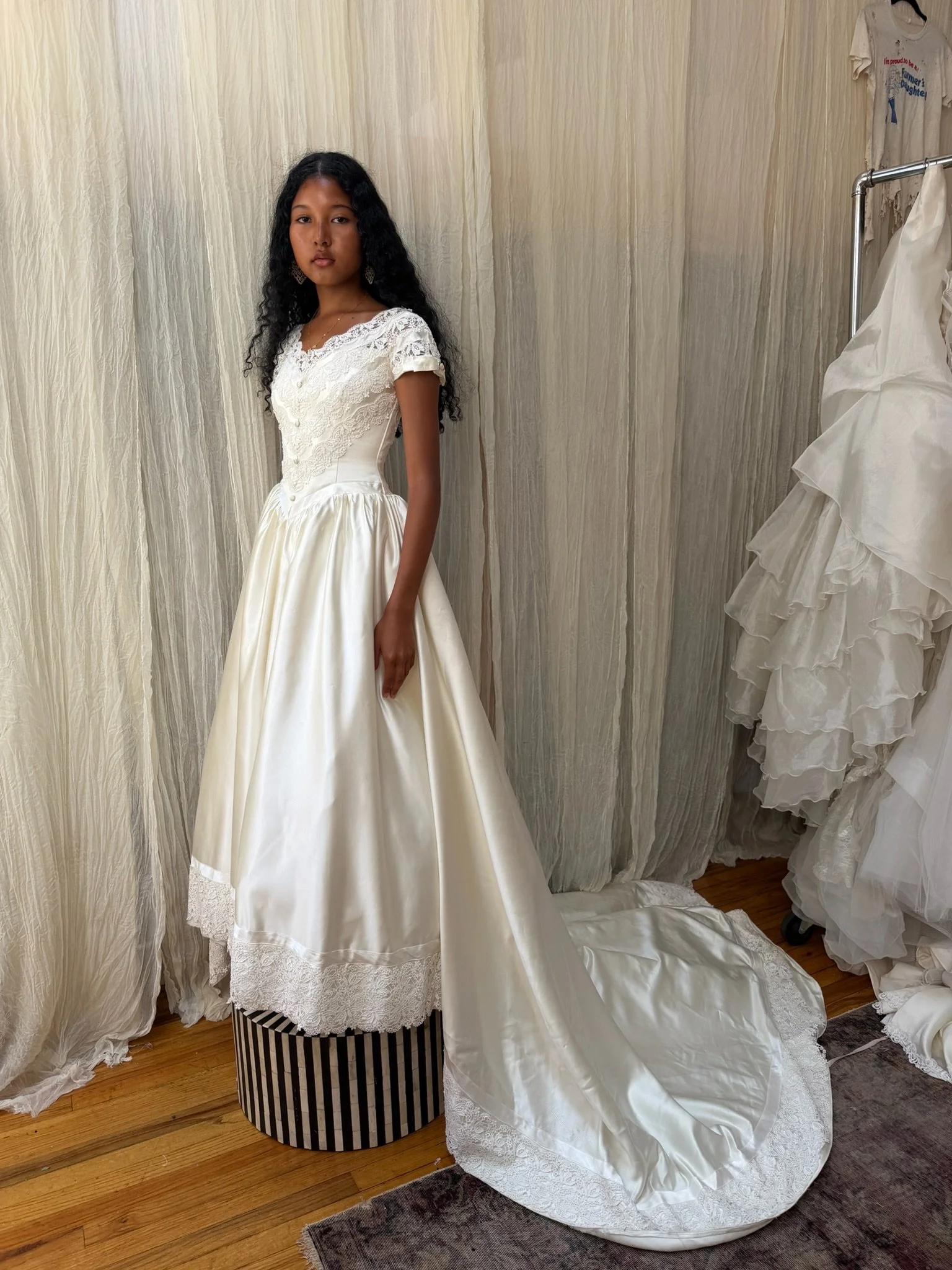 1980s italian silk bridal gown (XS-S)