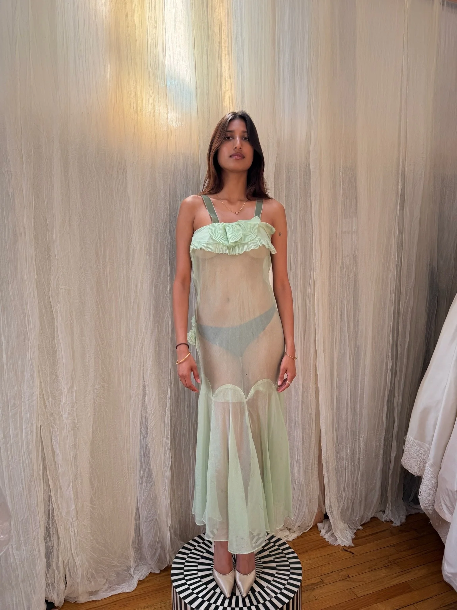 1920/30s seafoam gown (XS)