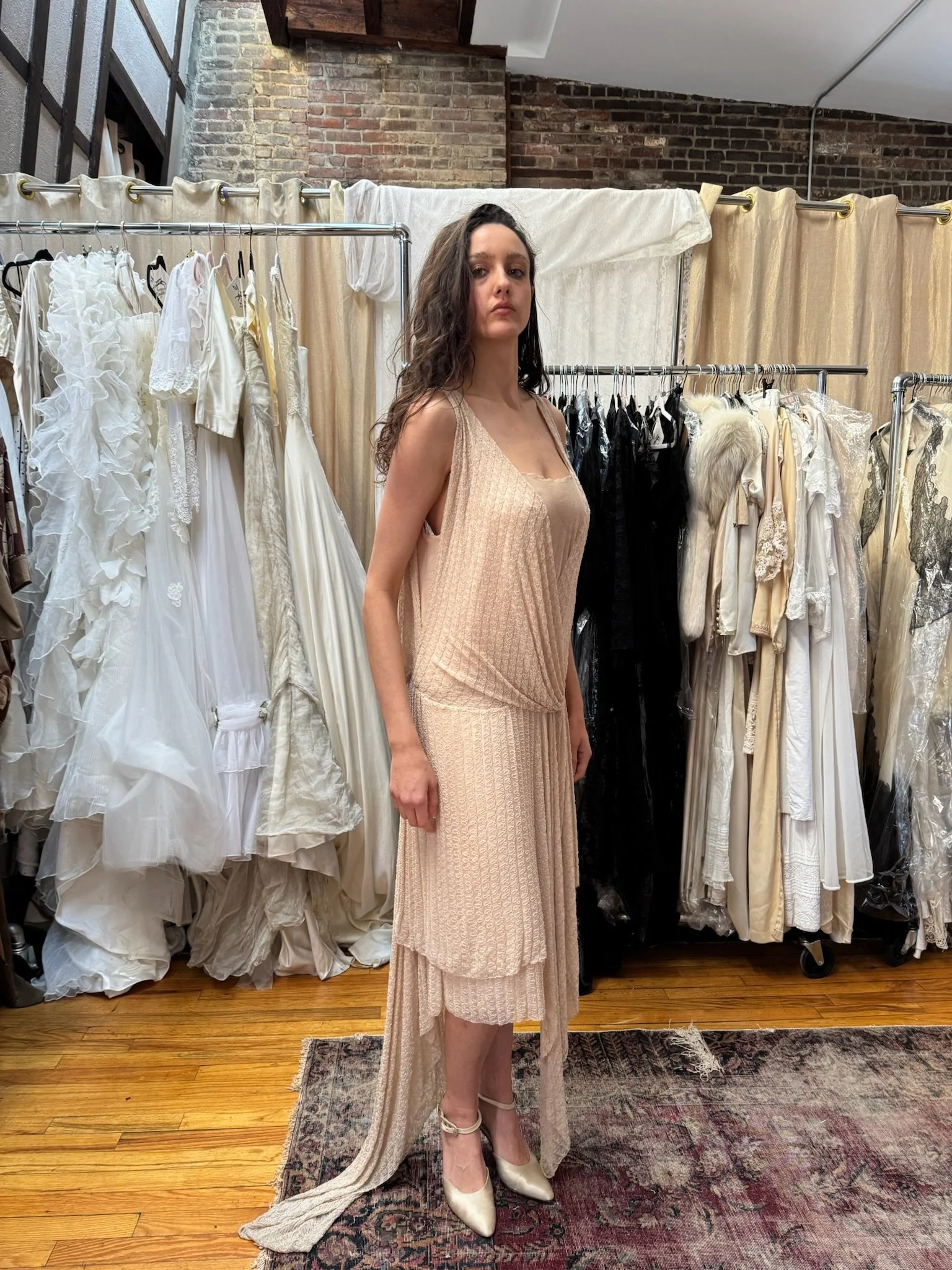 1920s moonlight beaded gown (XS-M)