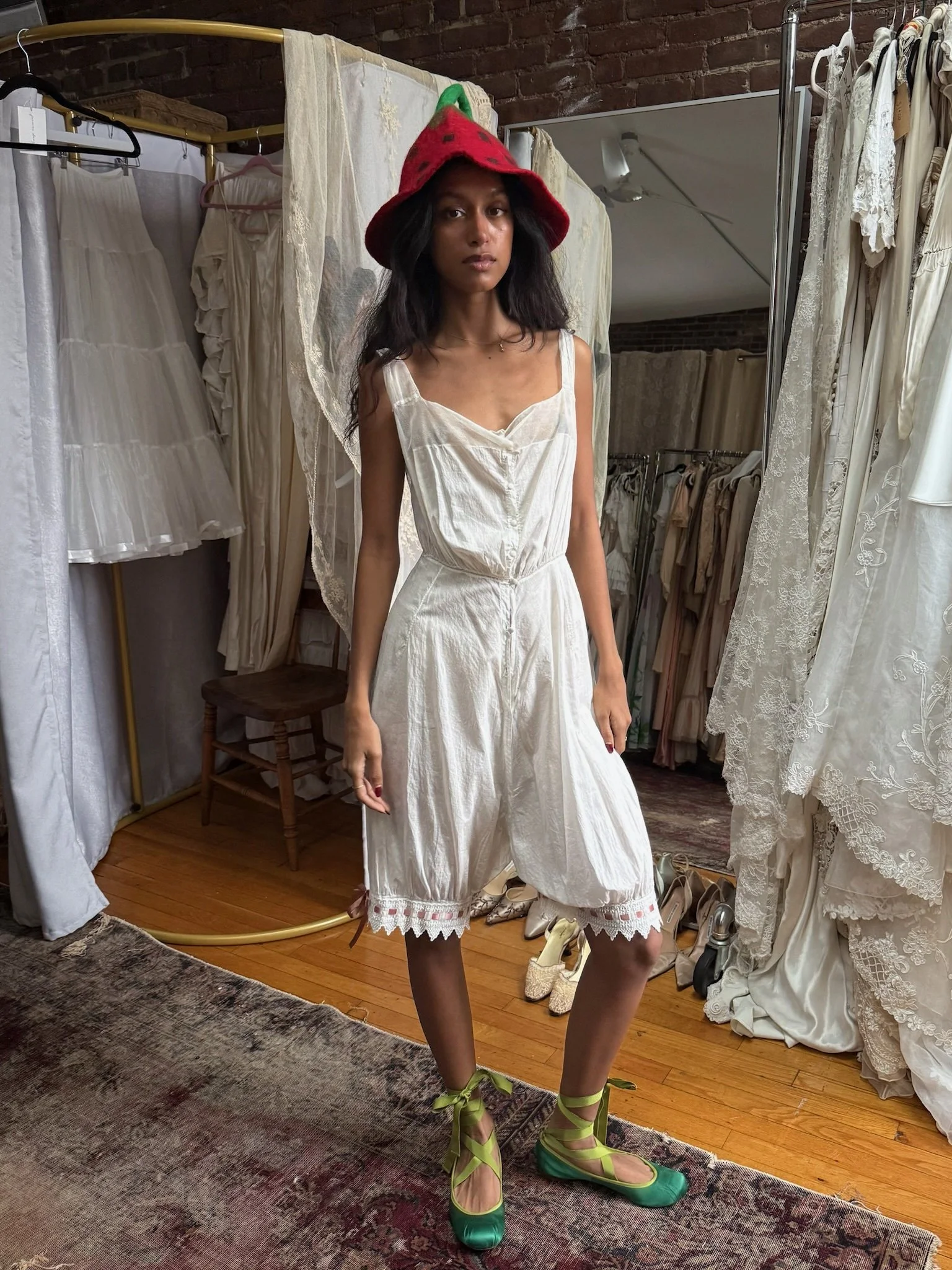 edwardian cotton romper (XS)