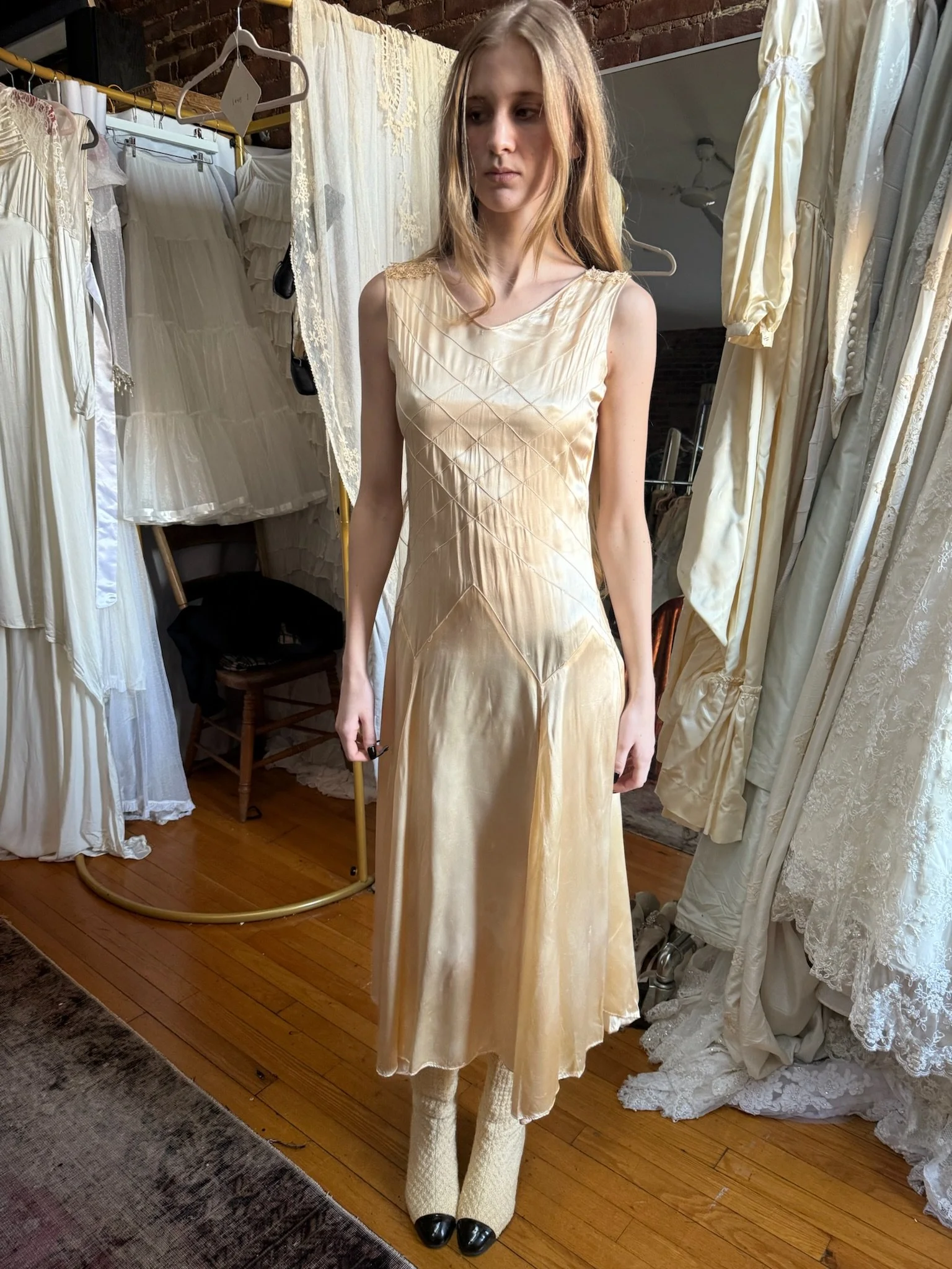 1920s golden midi dress (XS)