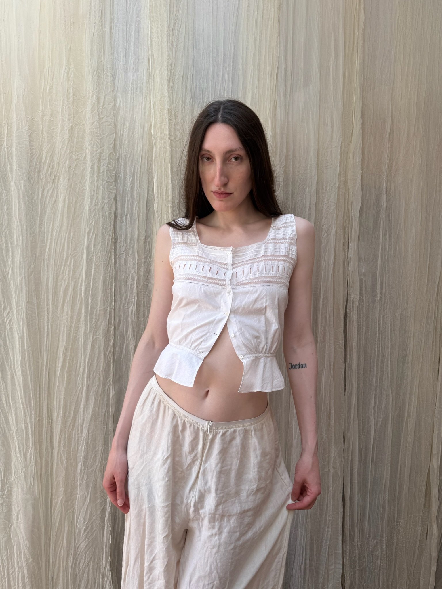 edwardian corset cover top (XS)