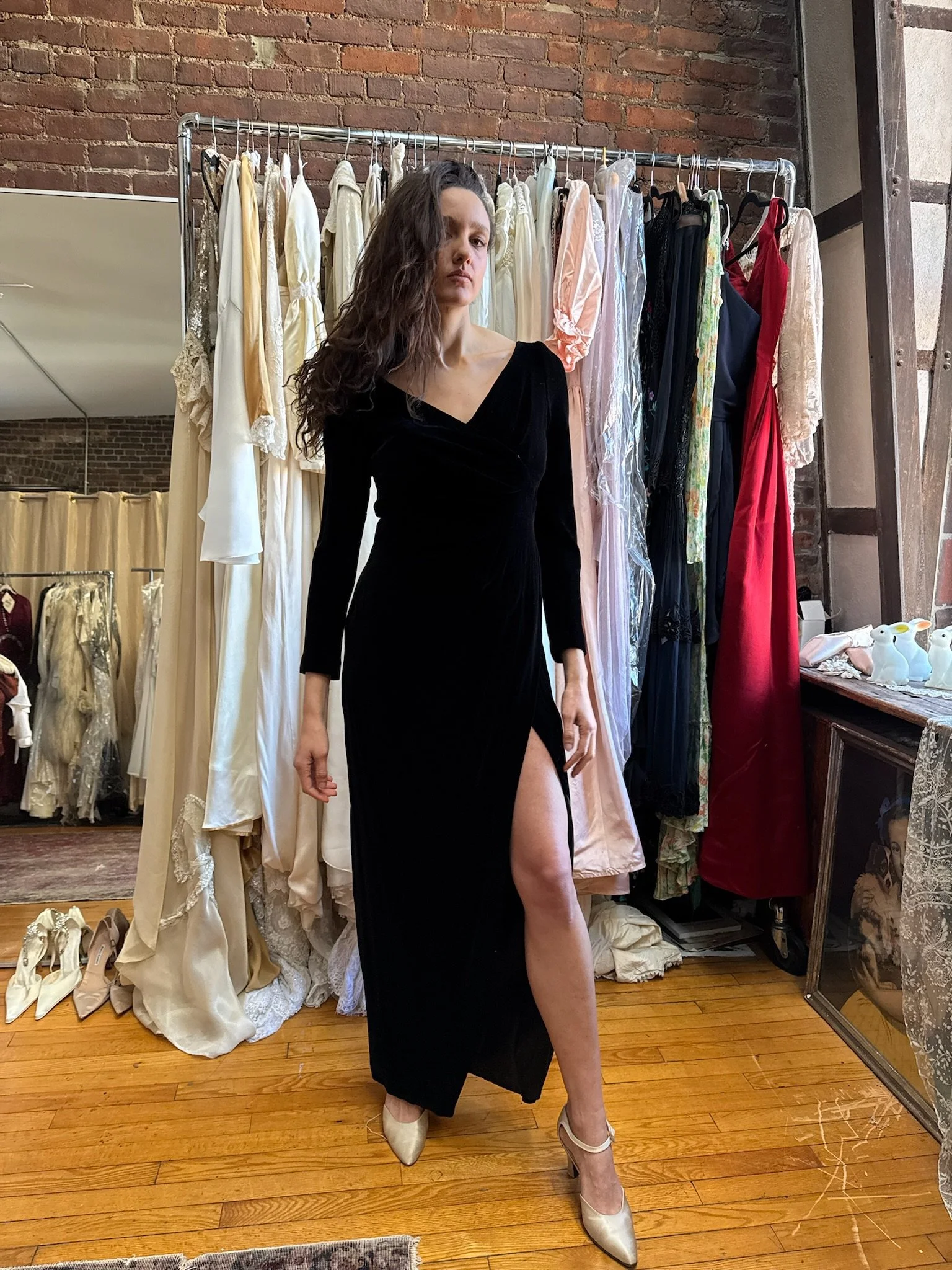 black velvet gown (XS-S)