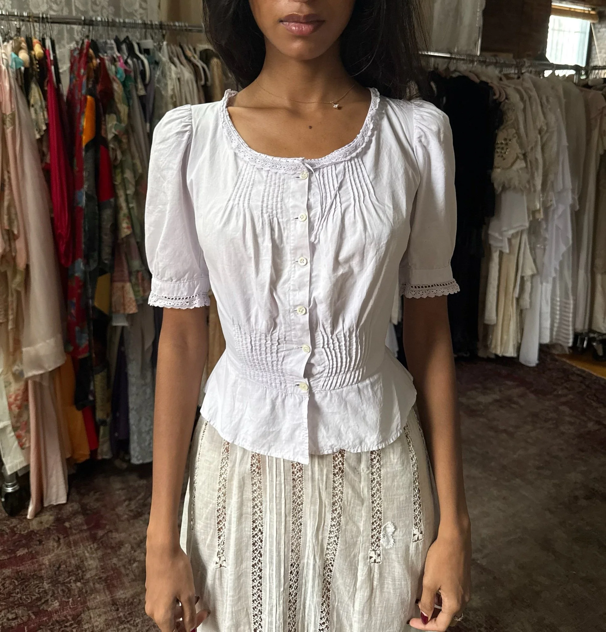 lavender corset cover (XXS)