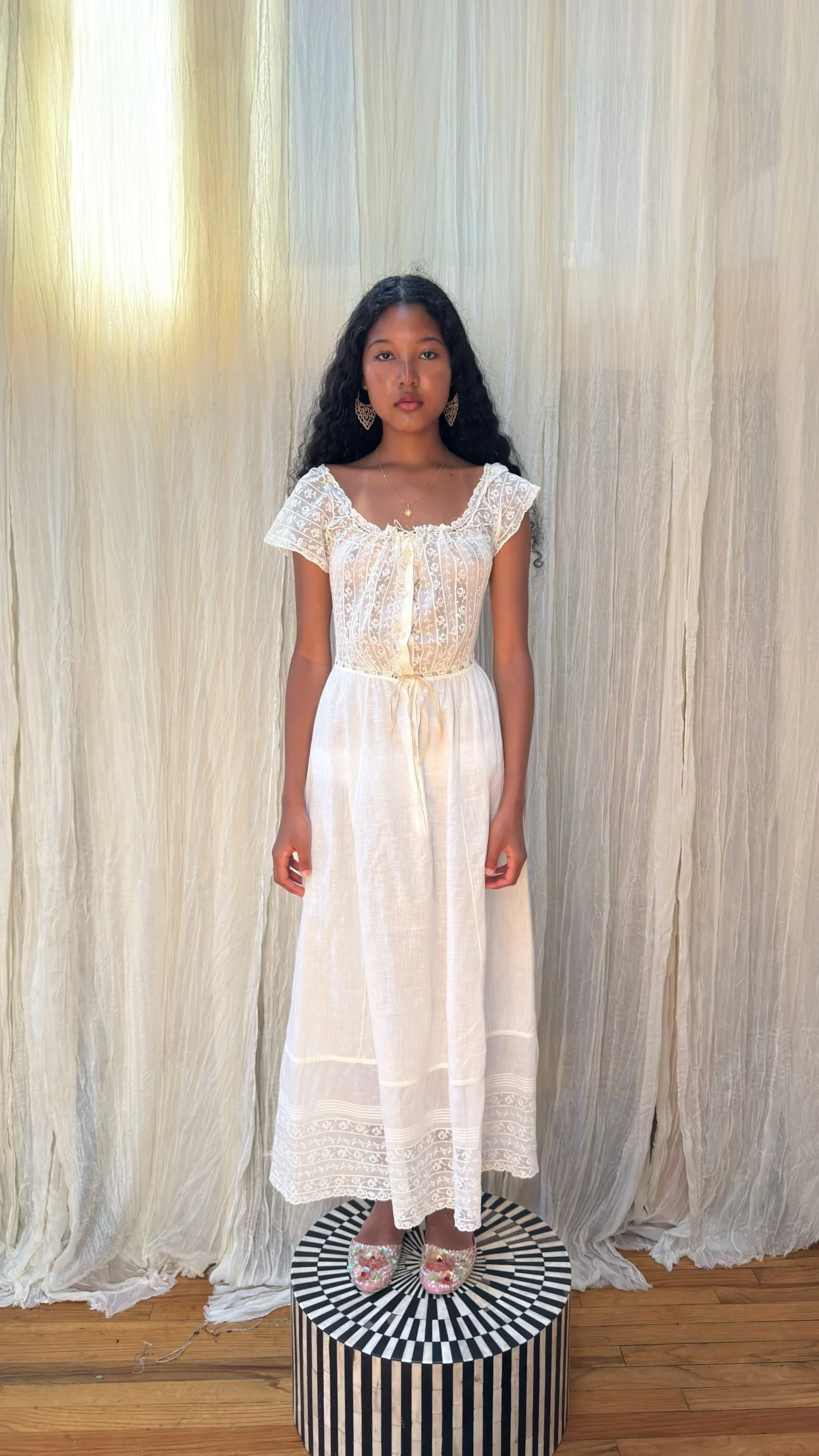 edwardian cotton chemise dress (XS-S)
