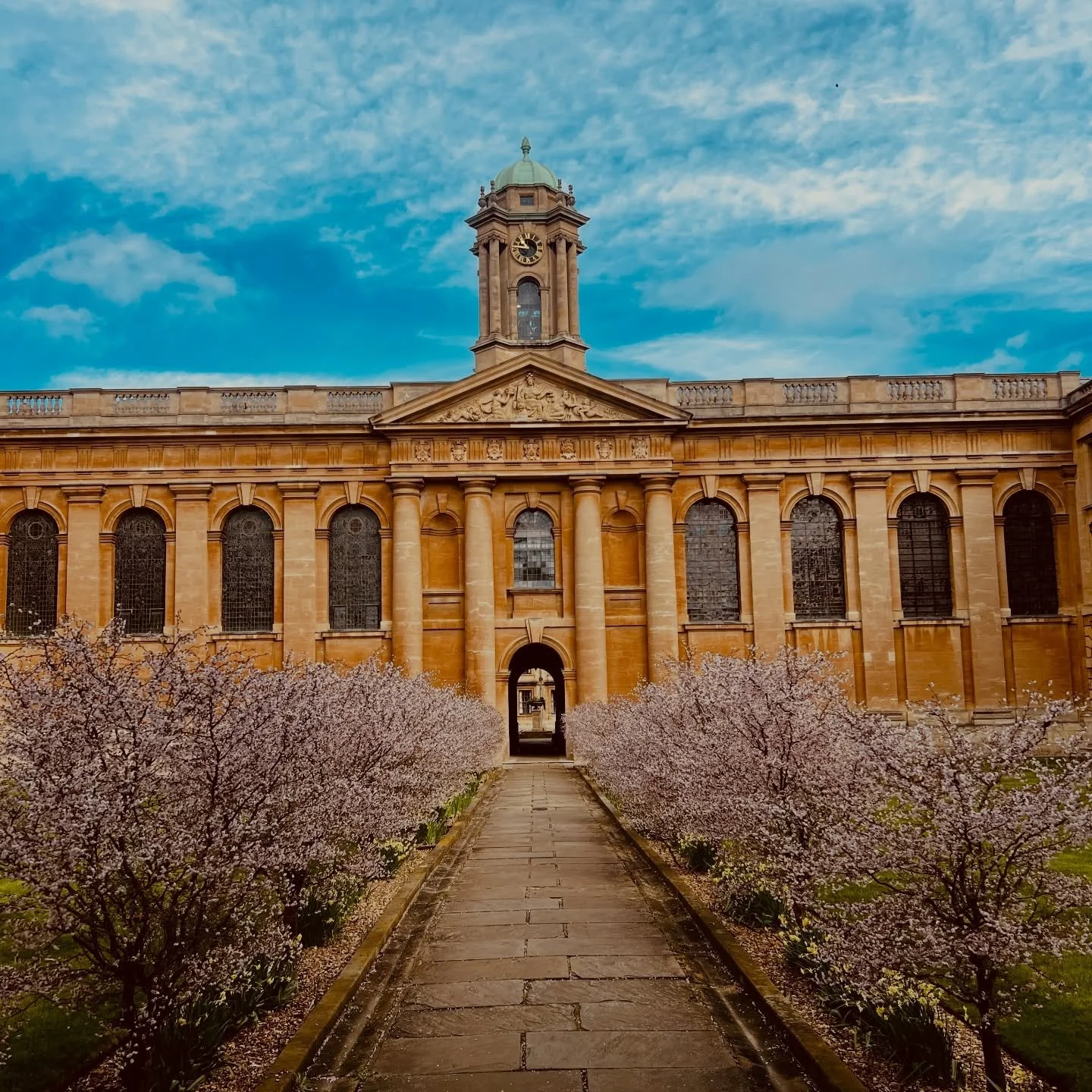 Queen&rsquo;s College is full of delights, especially when the sun is shining on its incomparable neoclassical front quad. 

I especially enjoyed my first time in the magnificent library, and revisiting one of Oxford&rsquo;s most unintentionally come