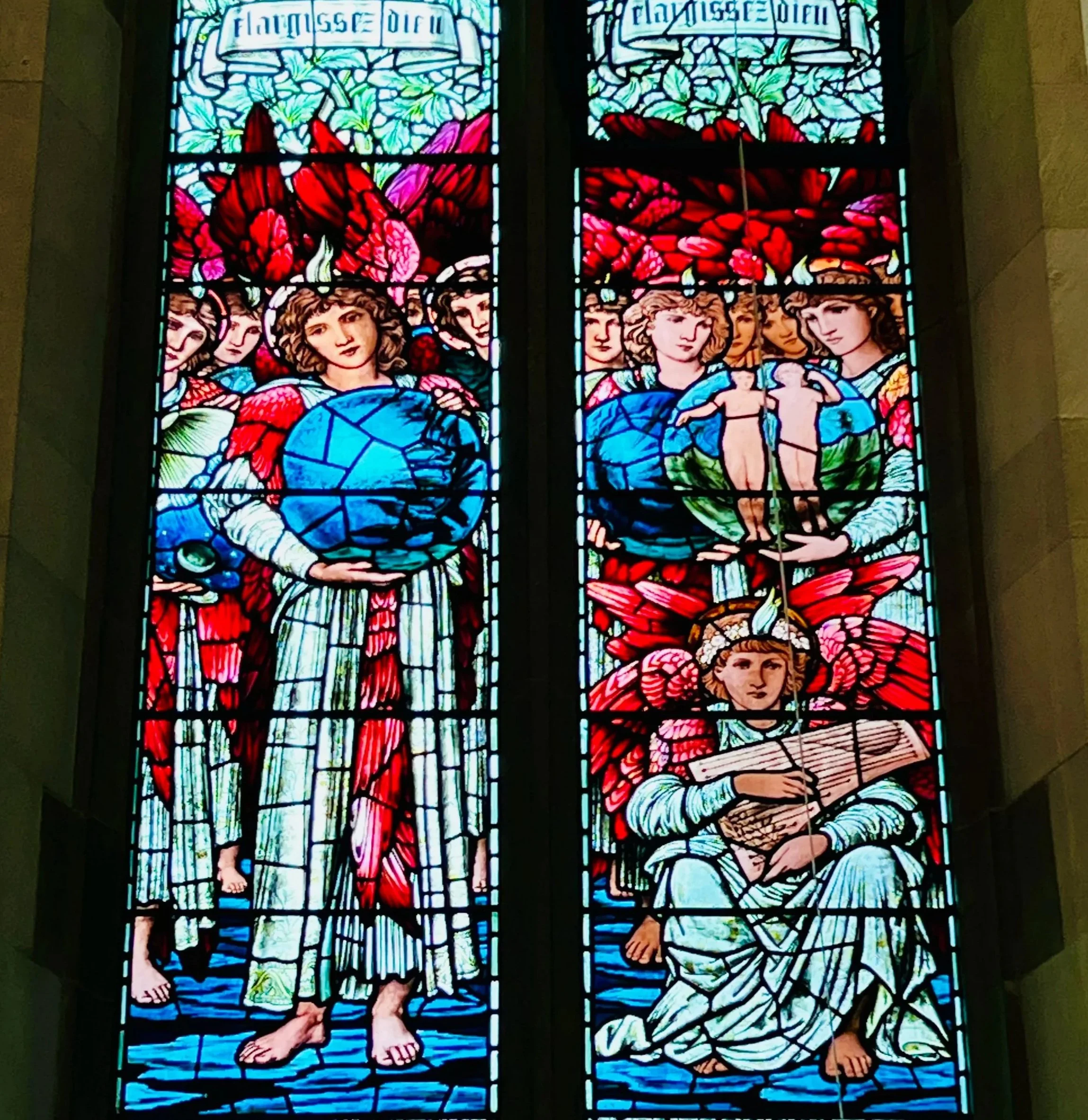 The Days of Creation windows by Burne-Jones and William Morris in Harris Manchester college chapel Oxford