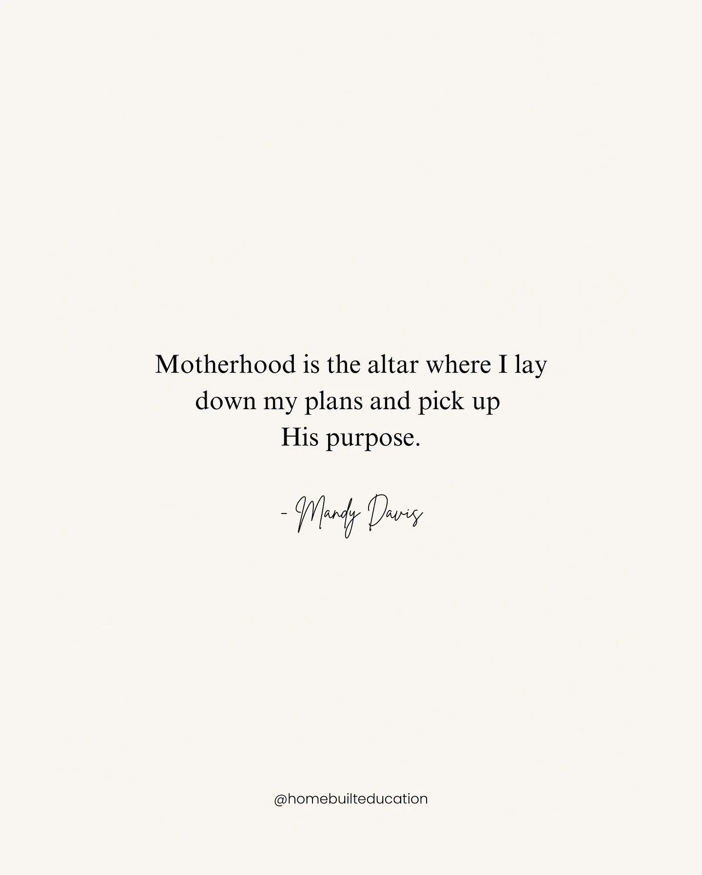 Motherhood reminds me daily&mdash; my strength was never meant to be the answer.
.
.
.
.
#motherhood #motherhoodquotes #motherhoodlens #mandydavis #christian