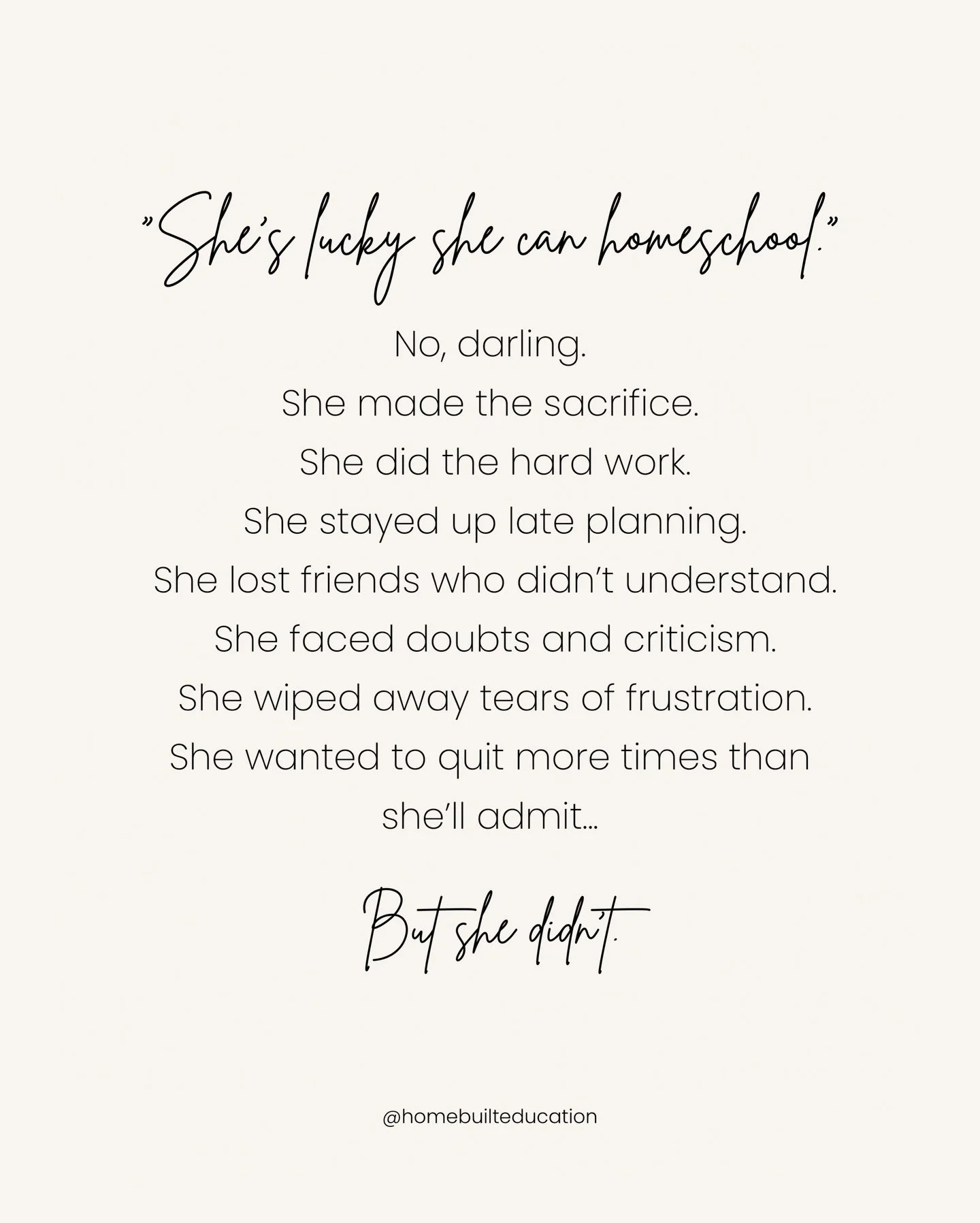 &ldquo;Lucky&rdquo; didn&rsquo;t make the choice&hellip;

We did. 💪🏼 
.
.
.
.
#homeschool #homeschooling #homeschoolmom #homeschoolcommunity #motherhood