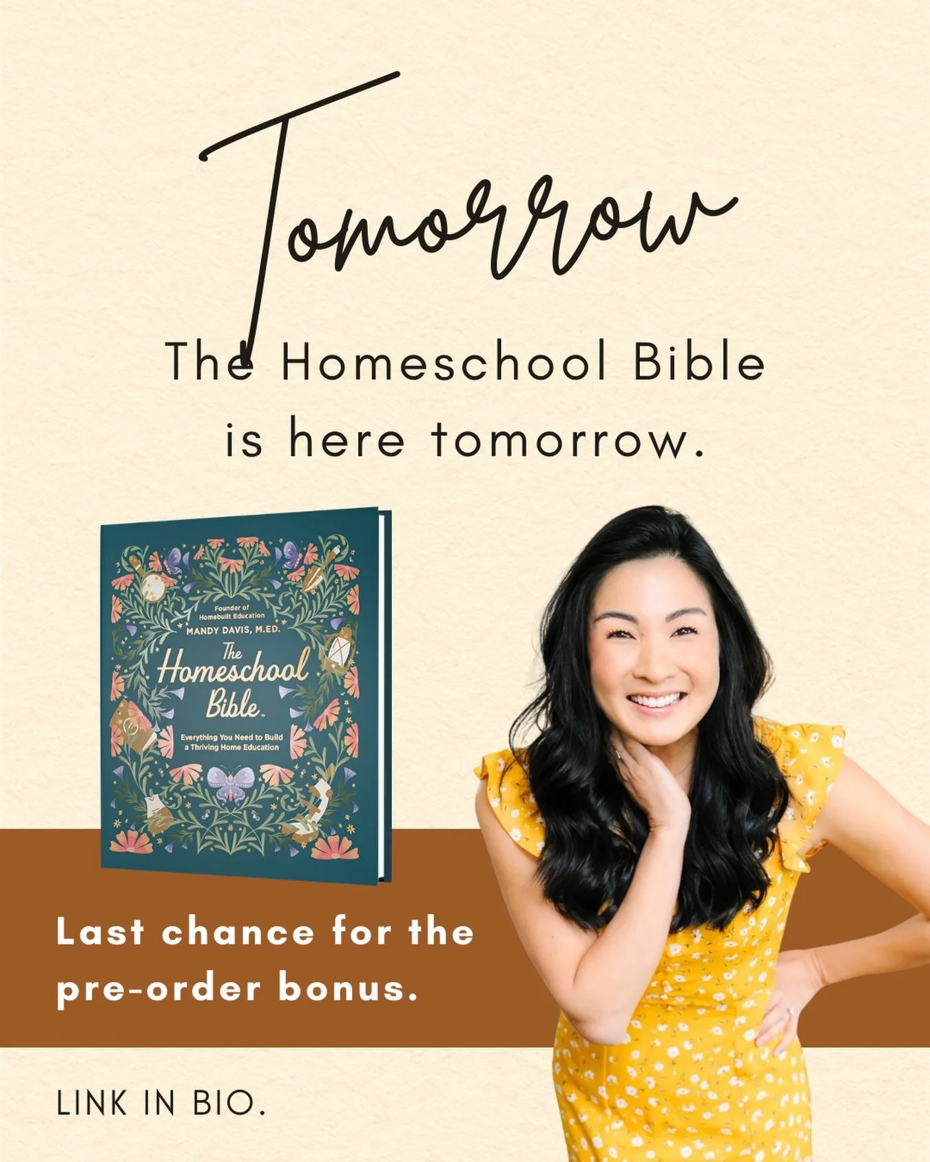 Tomorrow.🤍

After years of living this. After years of writing it. After months of editing, designing, praying, and wondering if it would matter to anyone beyond my own kitchen table &mdash;
Tomorrow, The Homeschool Bible is in the world.

And I nee