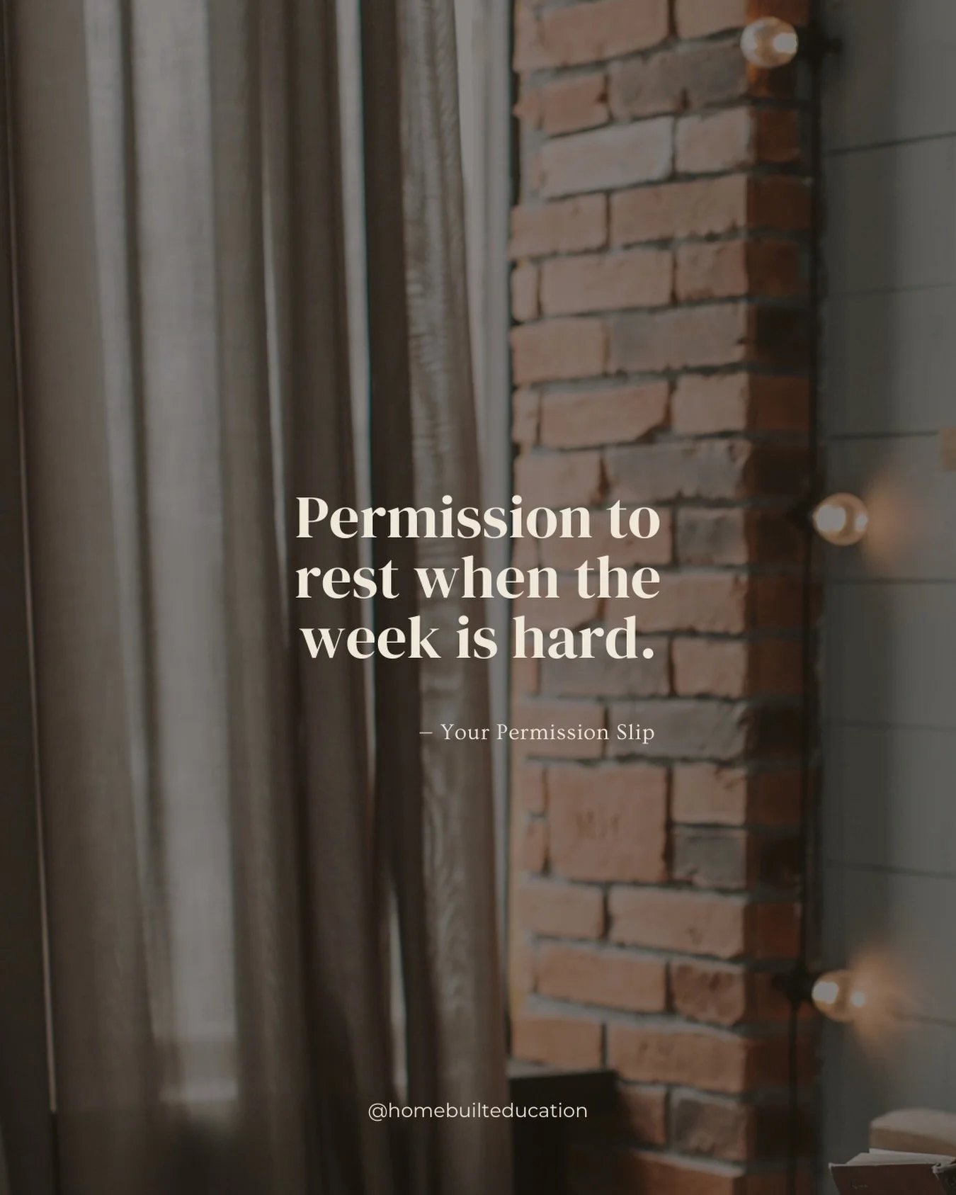 The system trained us to believe that productivity equals worth &mdash; that if you&rsquo;re not moving forward, you&rsquo;re failing. But that&rsquo;s the system talking. And you left the system.

Some weeks, the best thing you can do for your homes