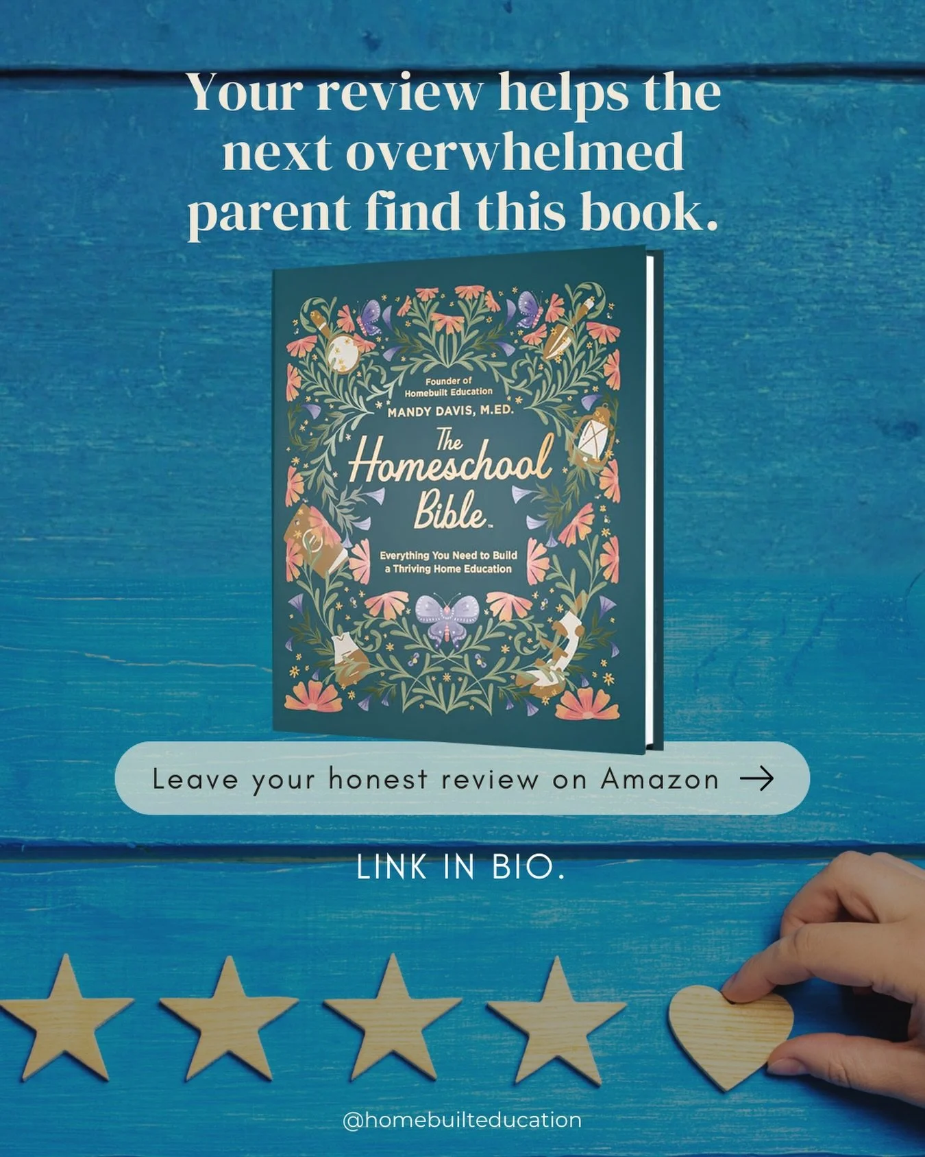 I need to ask you something &mdash; and it matters more than you might think.

If you&rsquo;ve started reading The Homeschool Bible, will you leave a review on Amazon?

Here&rsquo;s why it matters: every review makes the book easier to find. Not for 