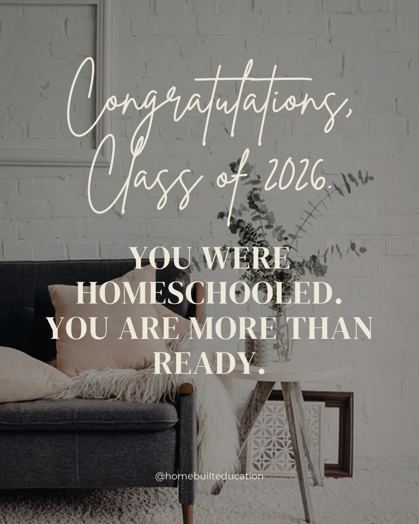 To every homeschool graduate walking across a stage this month, having a ceremony in your living room, or simply closing the last book and sitting with the quiet knowledge that it&rsquo;s done:

You are ready.

Not because you checked every box or be