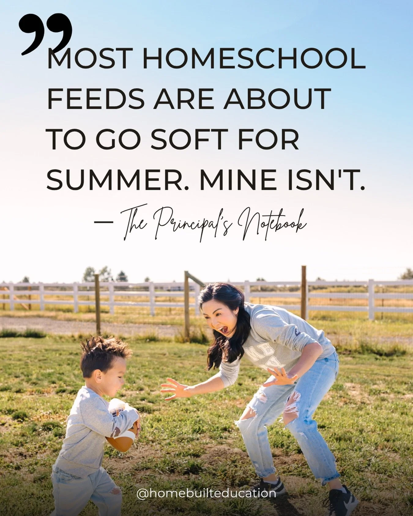 Every June, the homeschool internet exhales. 

The reels get softer, the captions get shorter, the message becomes &ldquo;go outside, slow down, breathe.&rdquo; And honestly, for the families who have been homeschooling all year, that content is exac