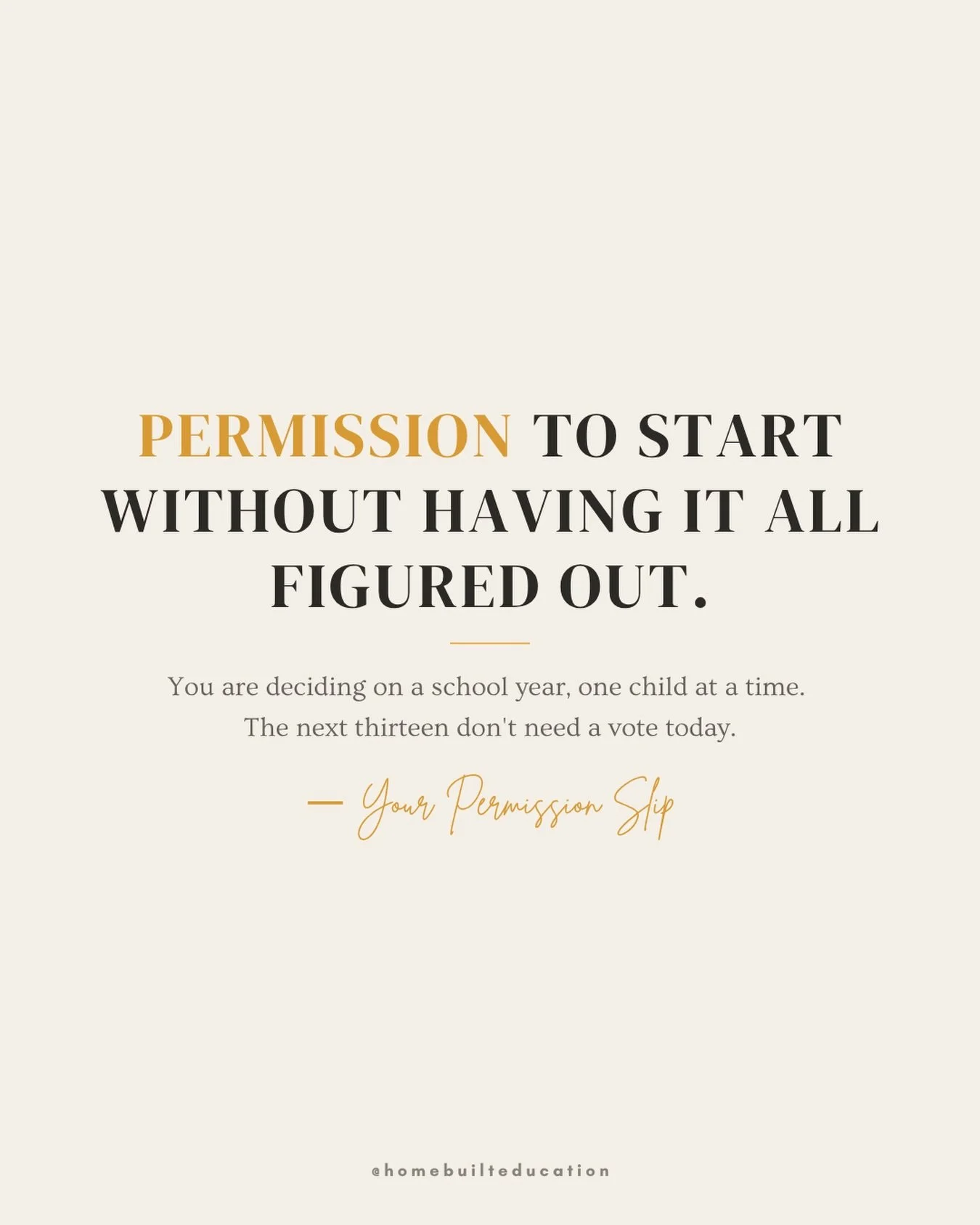 So many couples get stuck in the same place. 

They picture the entire road, kindergarten through graduation, and the size of it freezes them before they can take a single step. 

🚫Everyone is thinking too big.

Here&rsquo;s what I want you to hear 