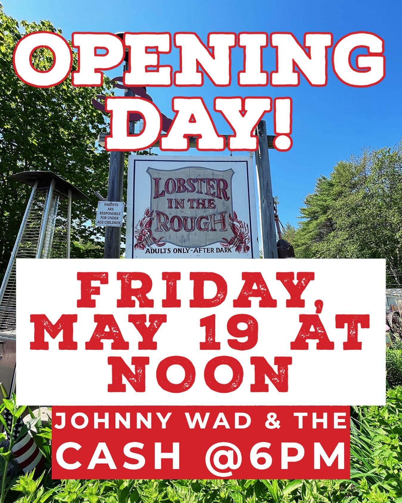 Hello 2023 season! Join us Friday, May 19th to kick off the summer. Johnny Wad, Rum Punches &amp; lobster rolls - a killer Rough combo! Buckle up, because summer is here!
.
.
.
.
#yorkbeachmaine #therough #lobsterintherough #mainefoodie #yorkbeach #y