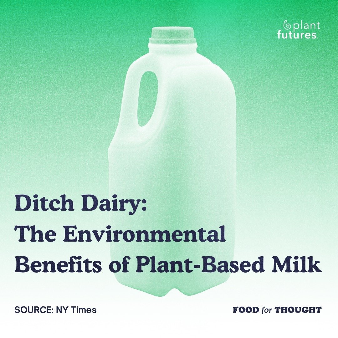 Did you know that cow's milk has a larger greenhouse gas footprint, and uses more land and water compared to plant-based alternatives like almond, oat, and soy milk?

🌍 Switching to plant-based milk not only helps the environment but also offers a n