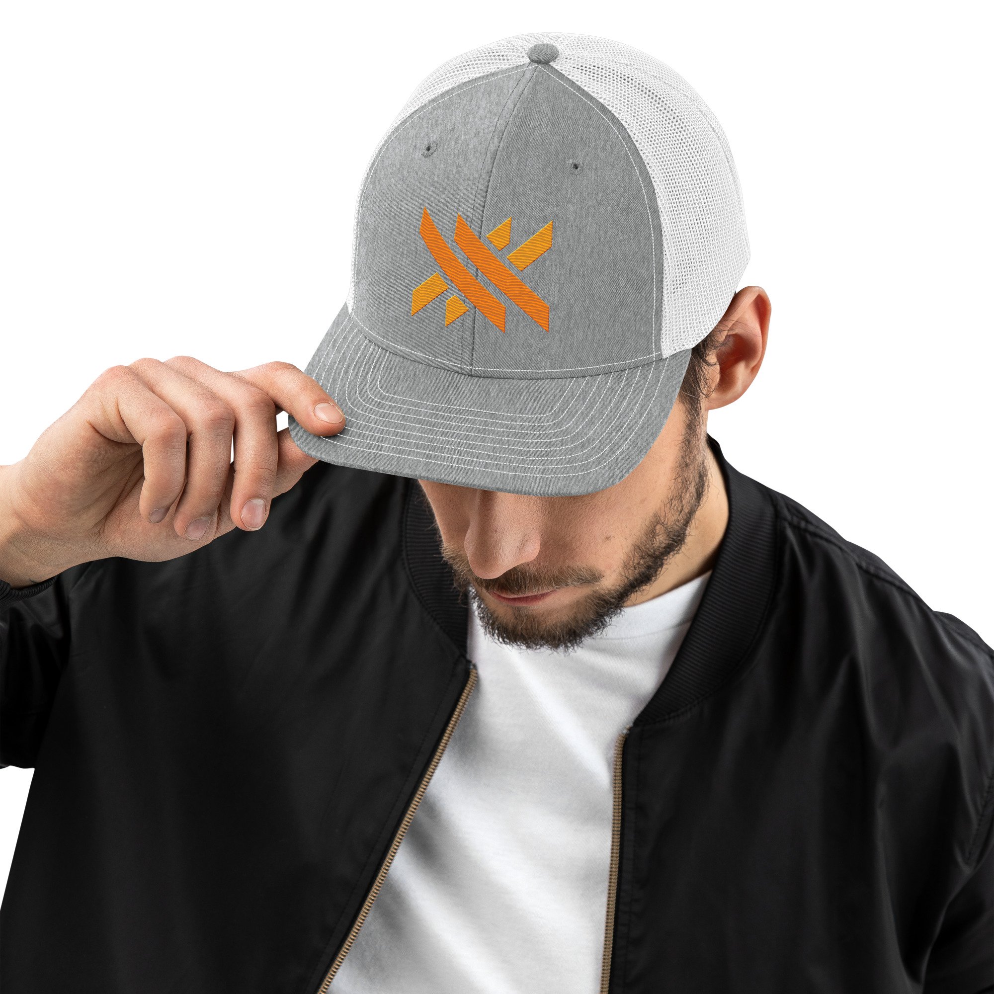 snapback-trucker-cap-heather-grey-white-front-65f08be4b1881.jpg