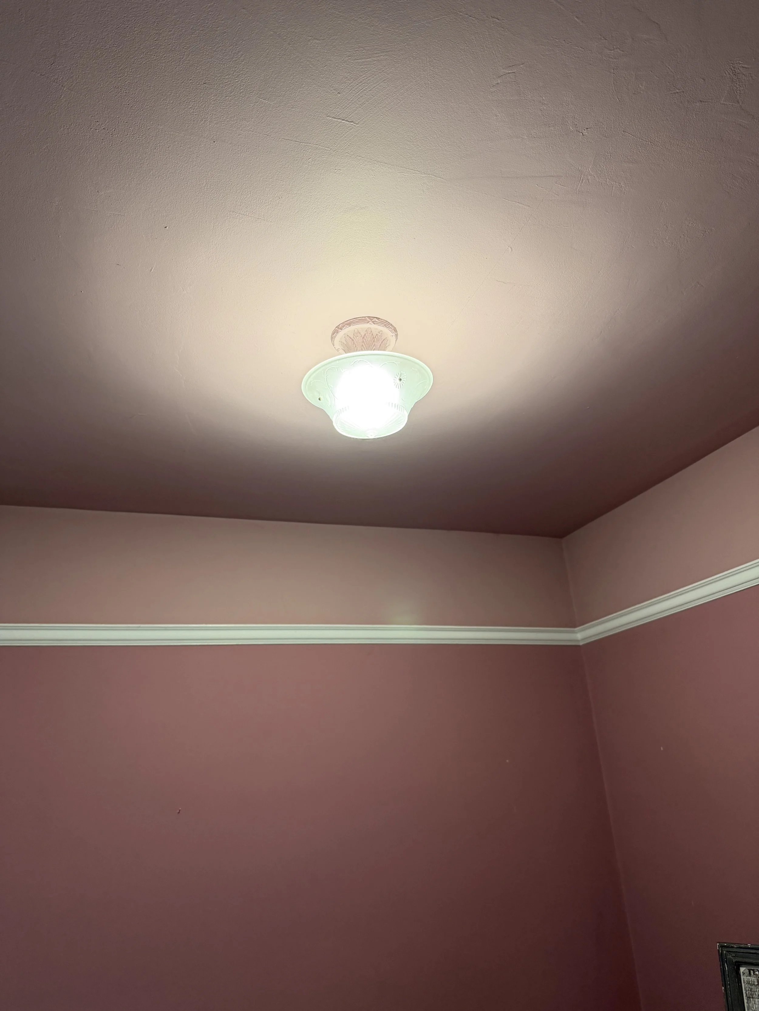 Bedroom 1950's ceiling light / private residence 