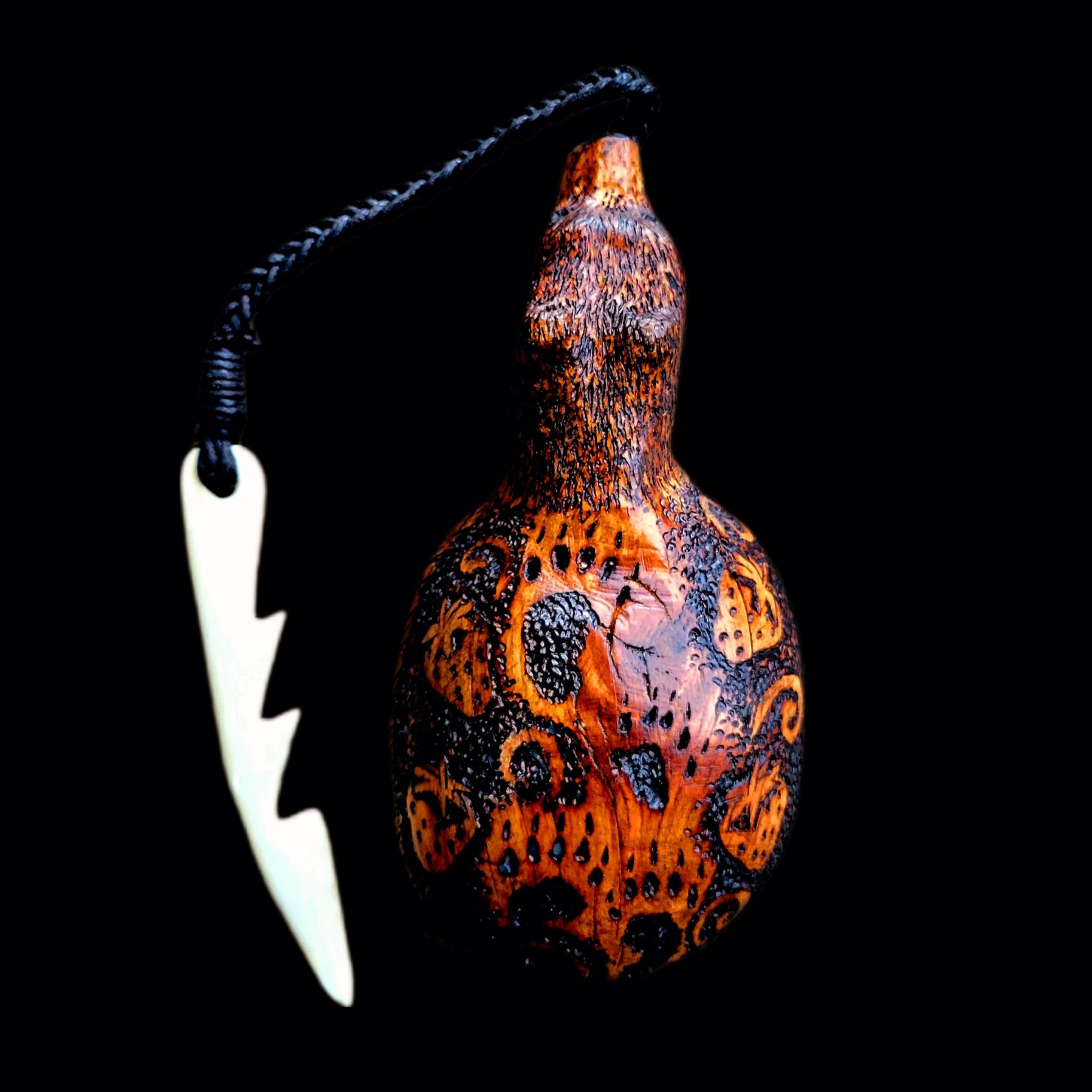 Bear Clan Canoe Cup with Bone Toggle 