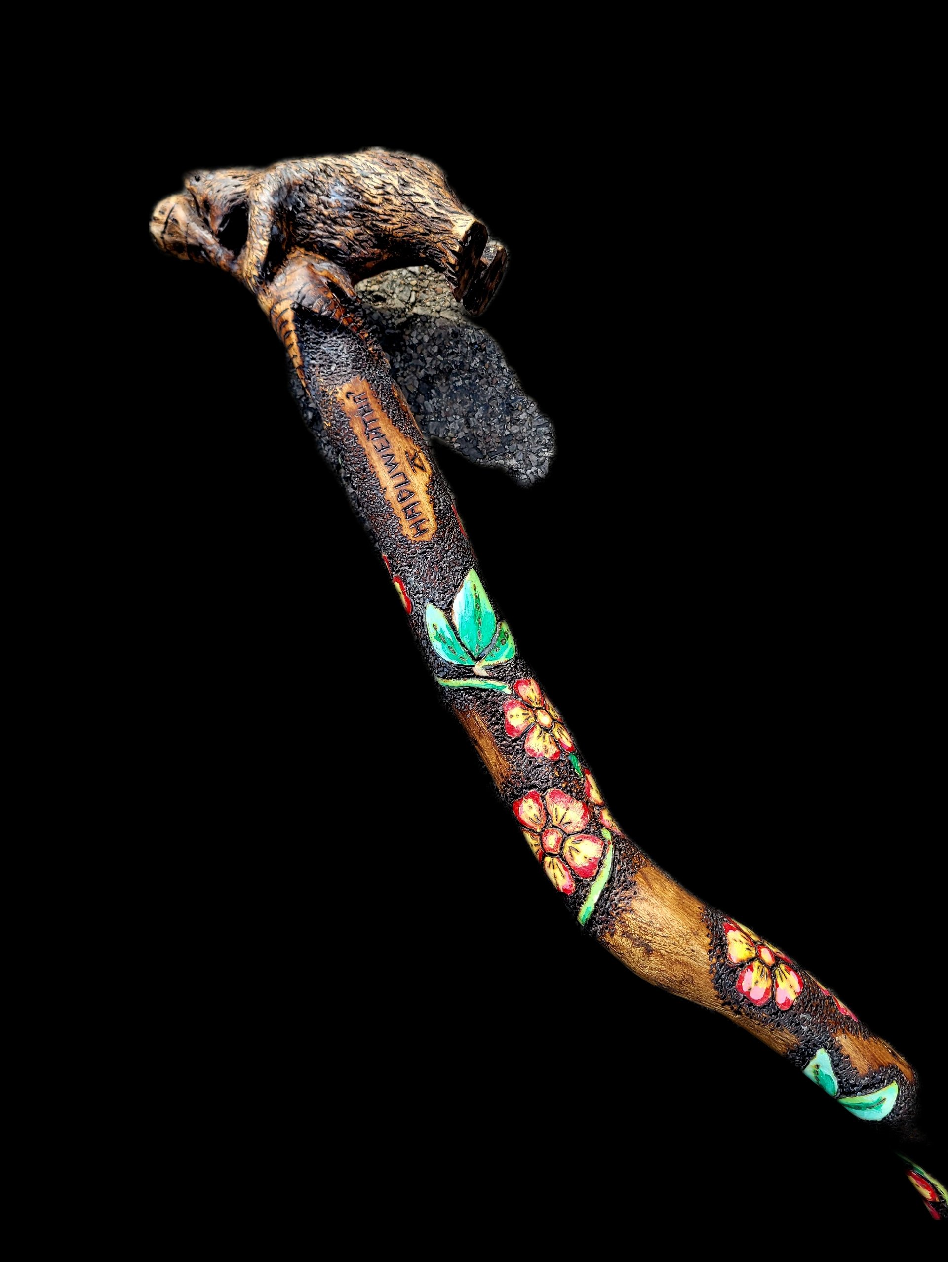 Bear Clan Walking Stick