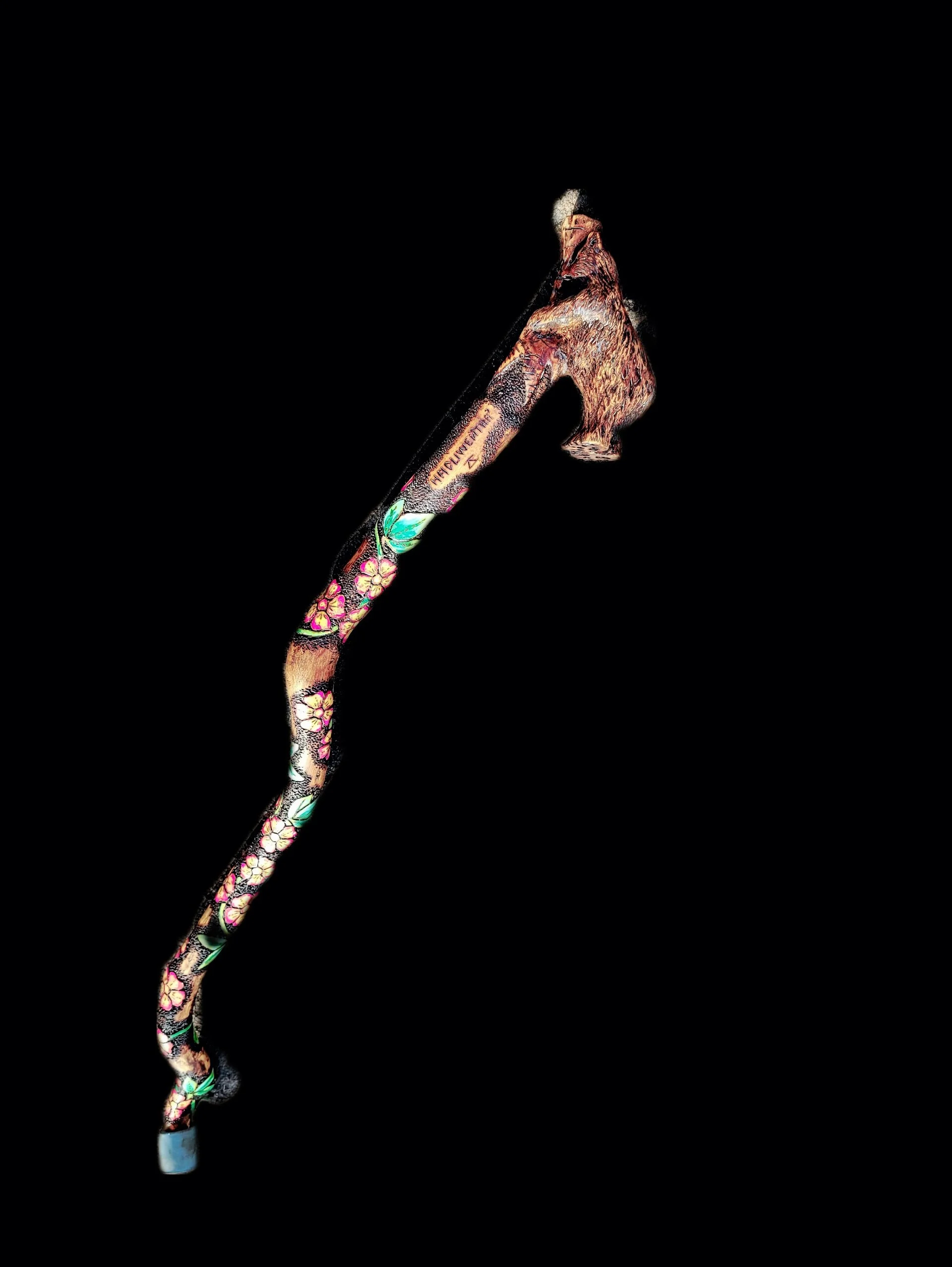 Bear Clan Walking Stick