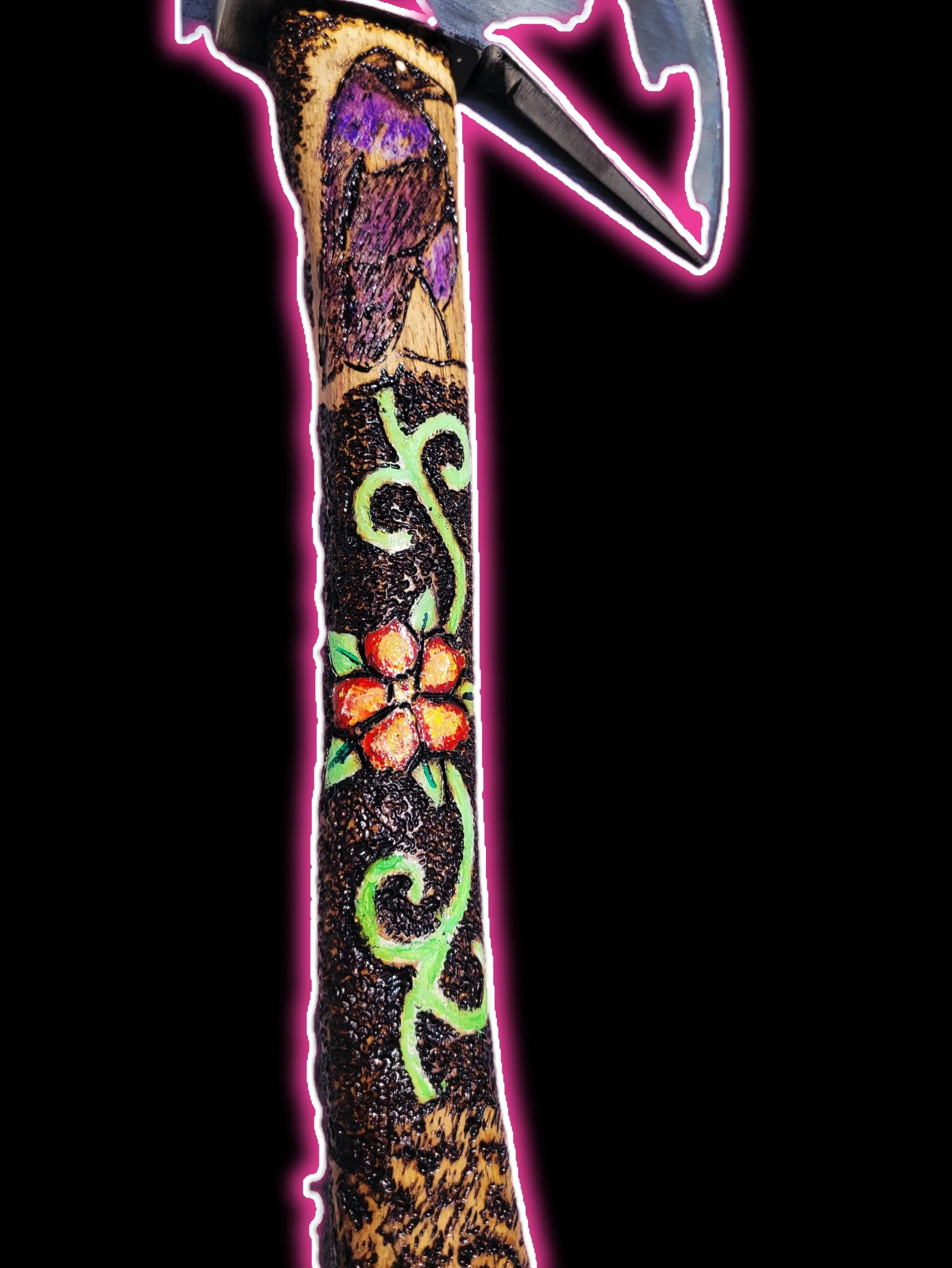 Wolf and Raven Warrior Hatchet