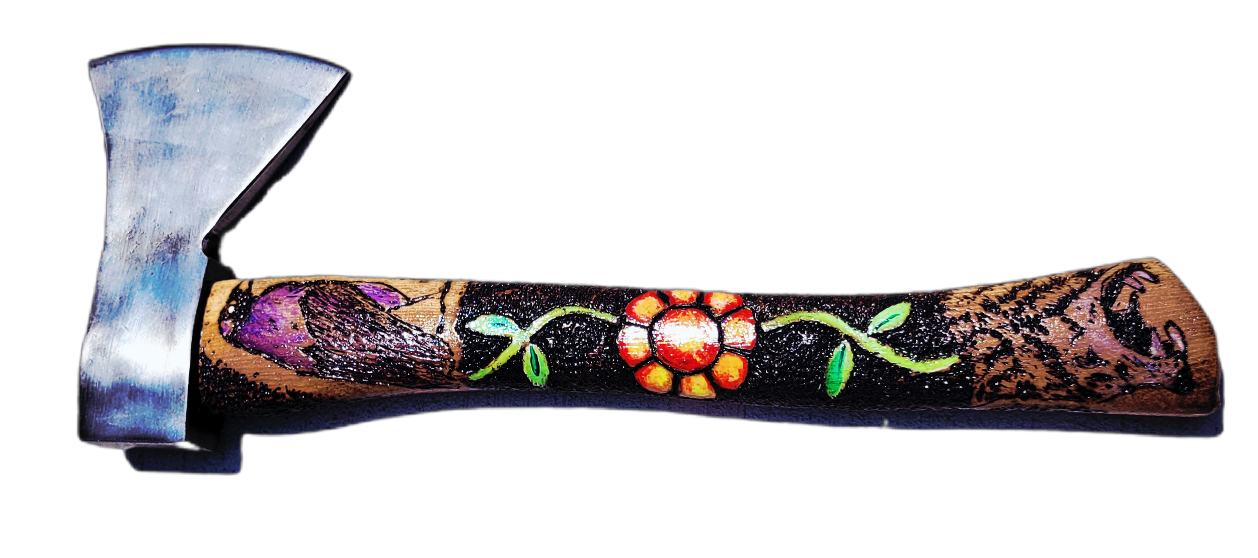 Wolf and Raven Warrior Hatchet