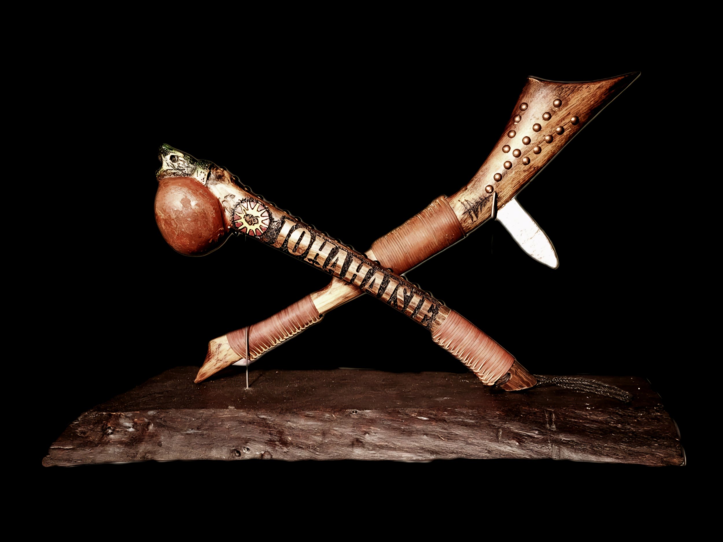 Crossed Warclubs from the Red Visions at Casa Loma Artshow 