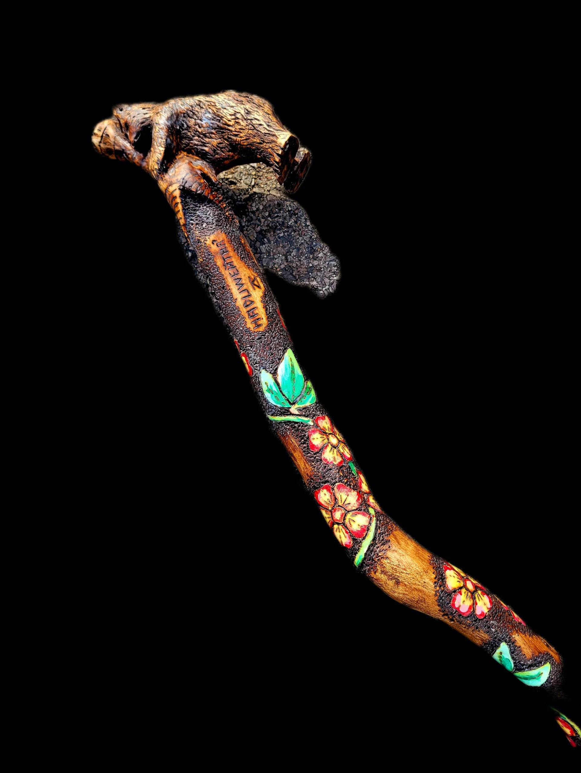 Bear Clan Walking Stick