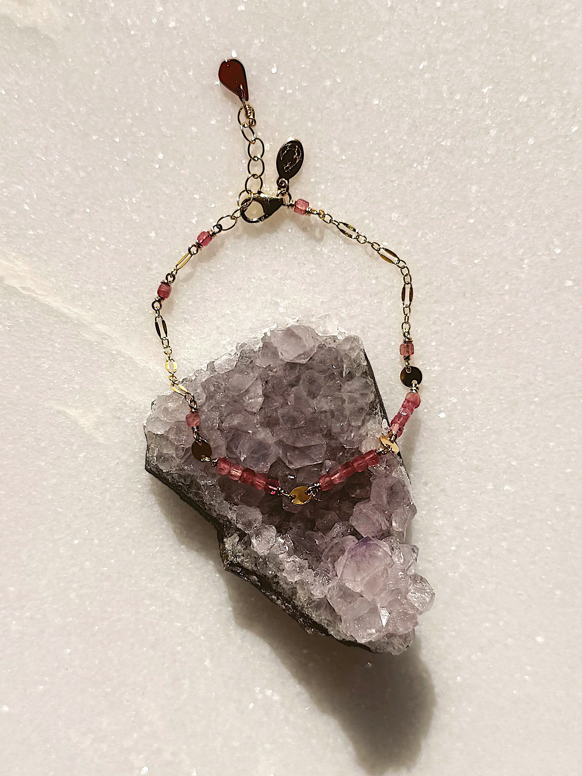 PINK JASMINE Chain Bracelet Tourmaline