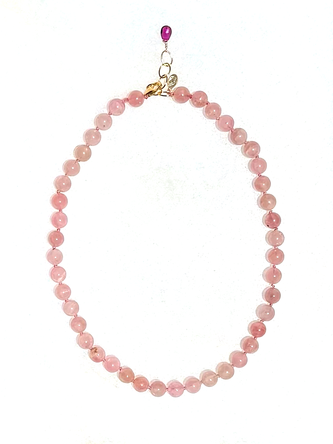 BLUSH Bubble Necklace Rose Quartz HEART