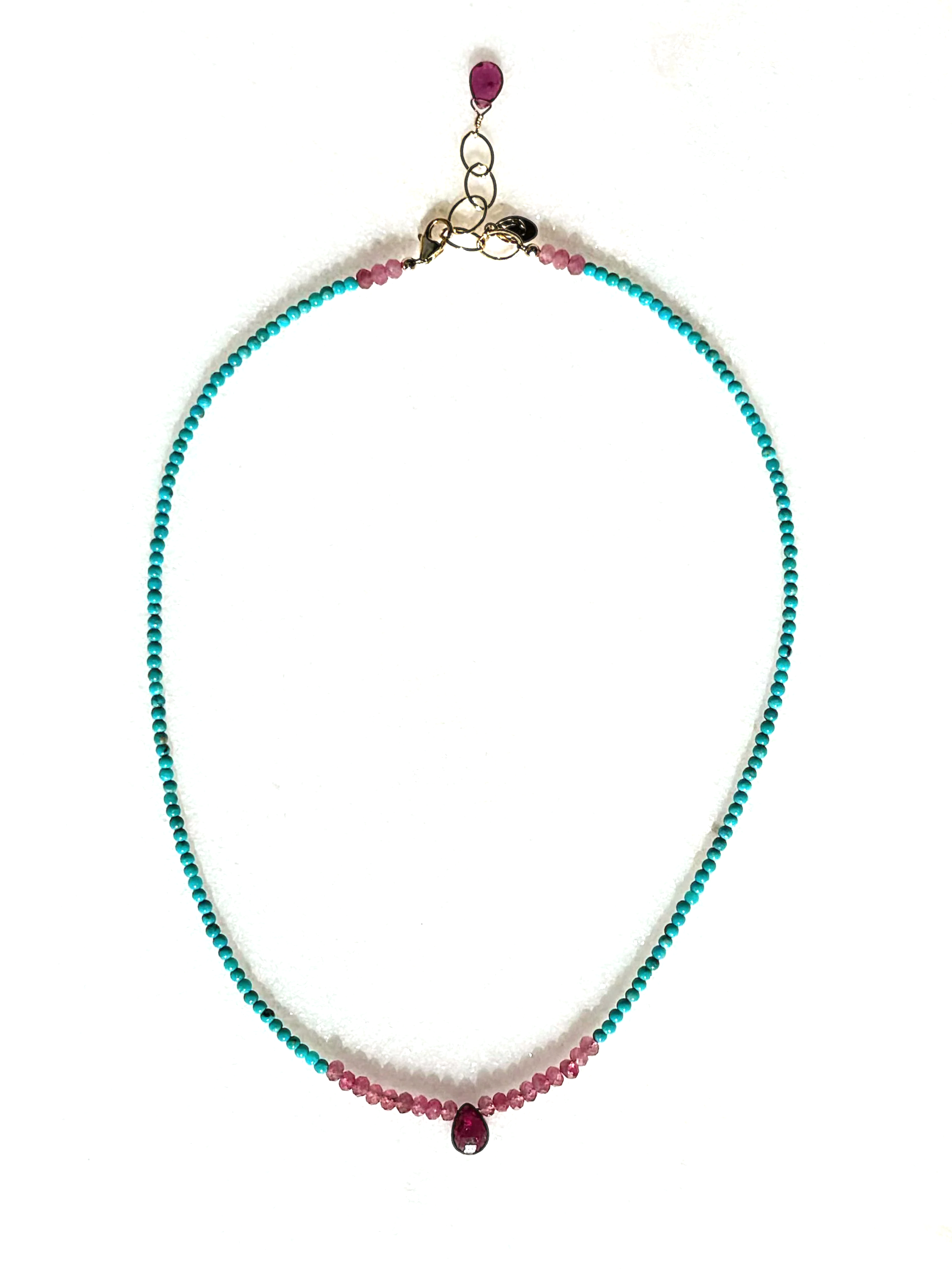 BLISS Necklace Turquoise with Garnet