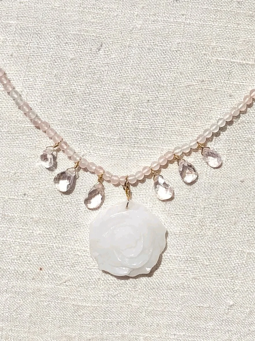 LYCHEE Necklace White Jade