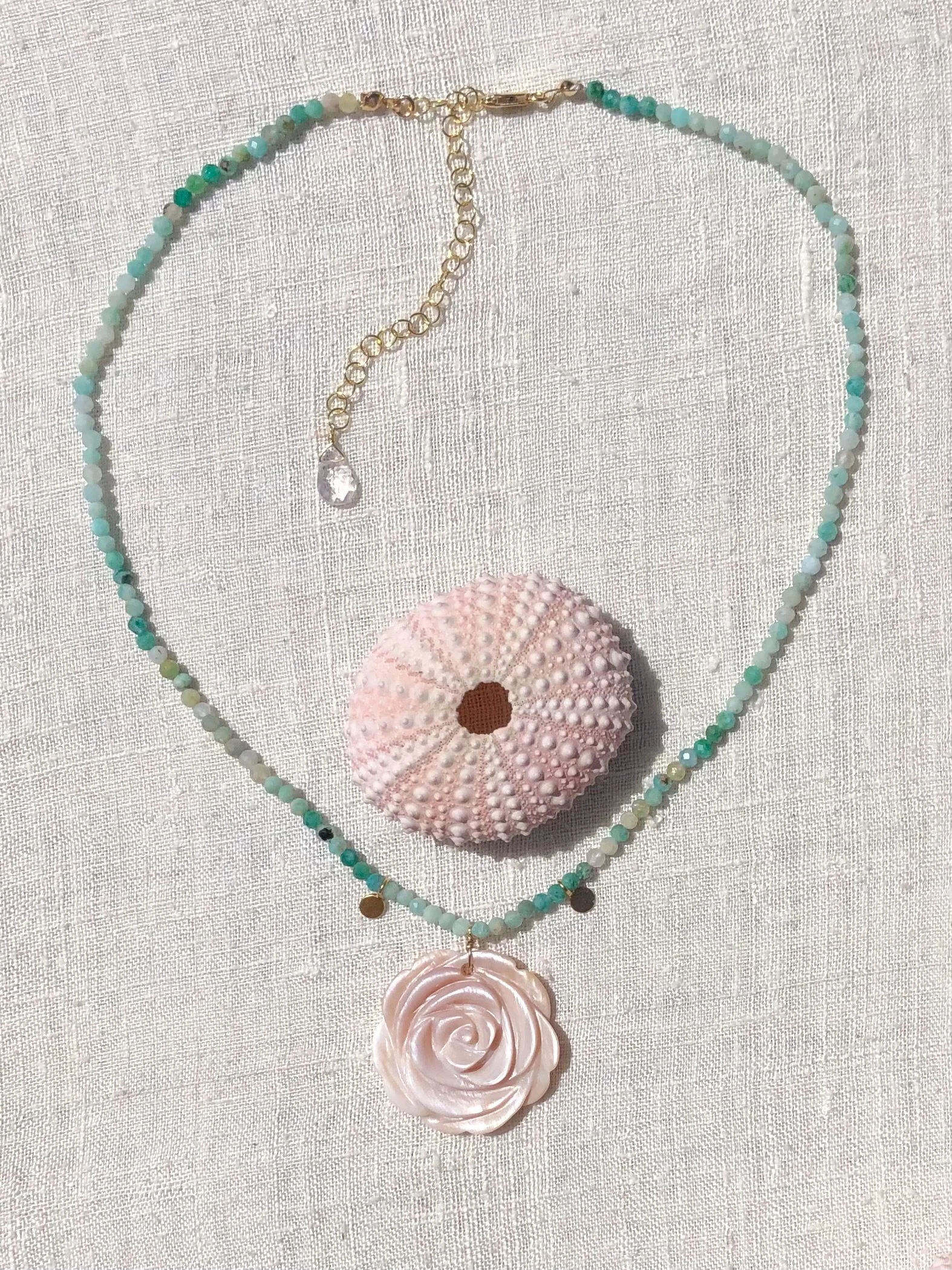 DESERT ROSE Necklace Mother of Pearl