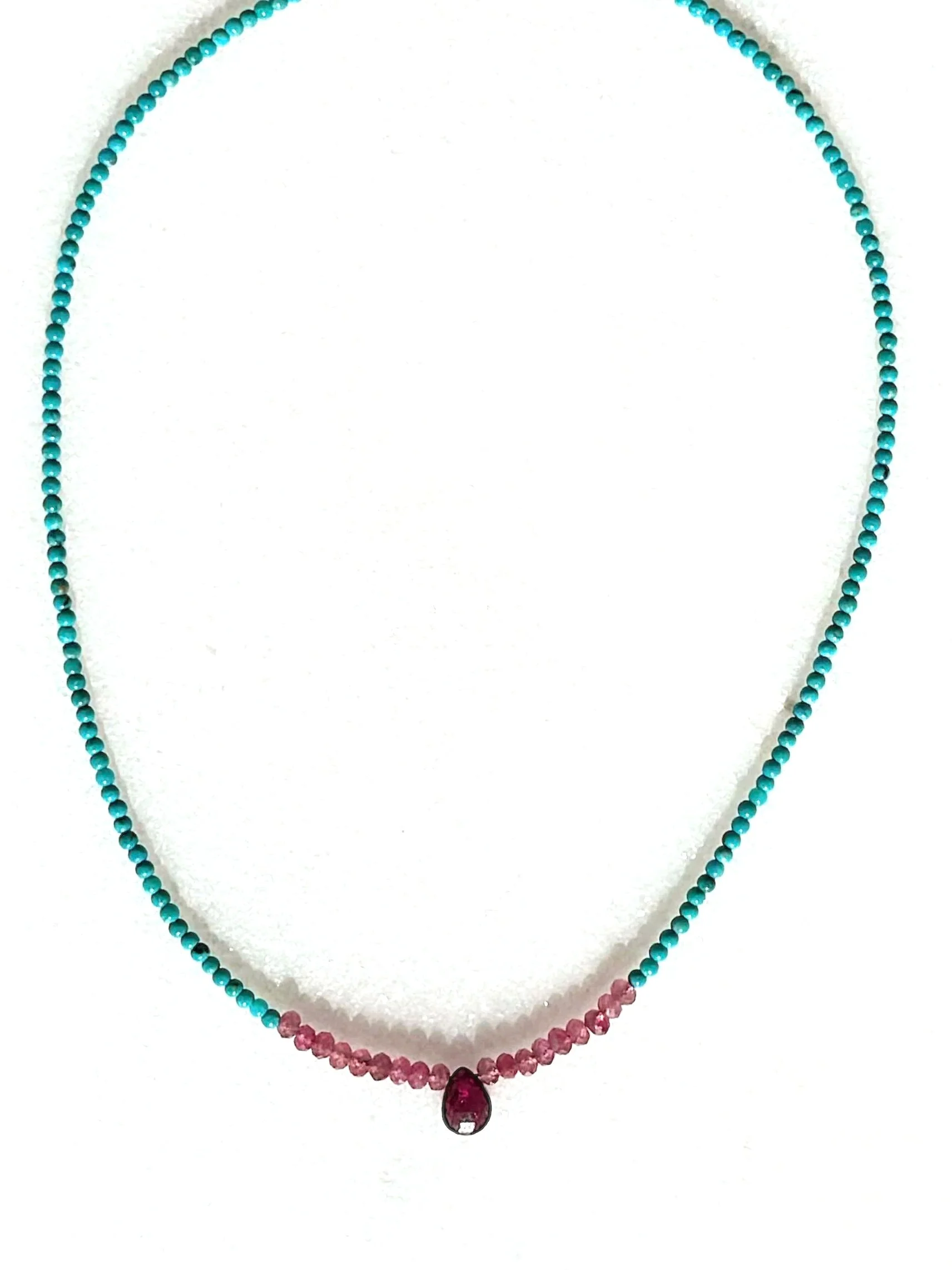 BLISS Necklace Turquoise with Garnet