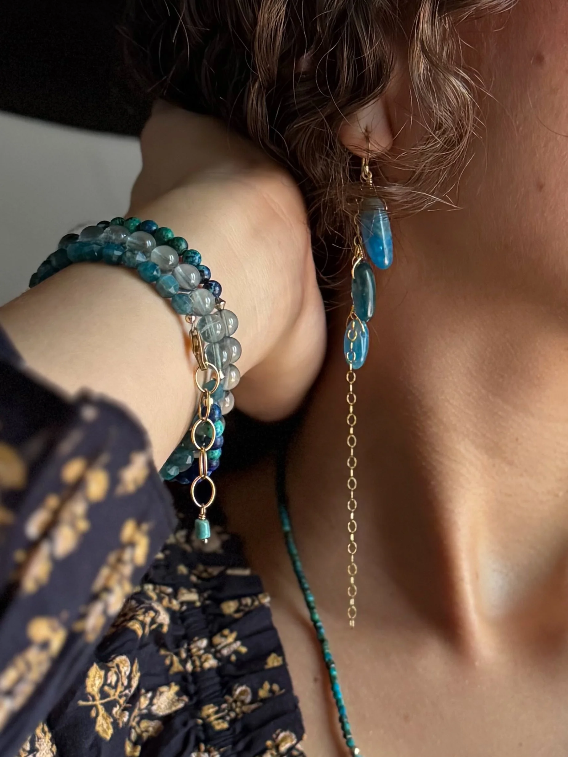 BLUE HOUR Earrings Apatite