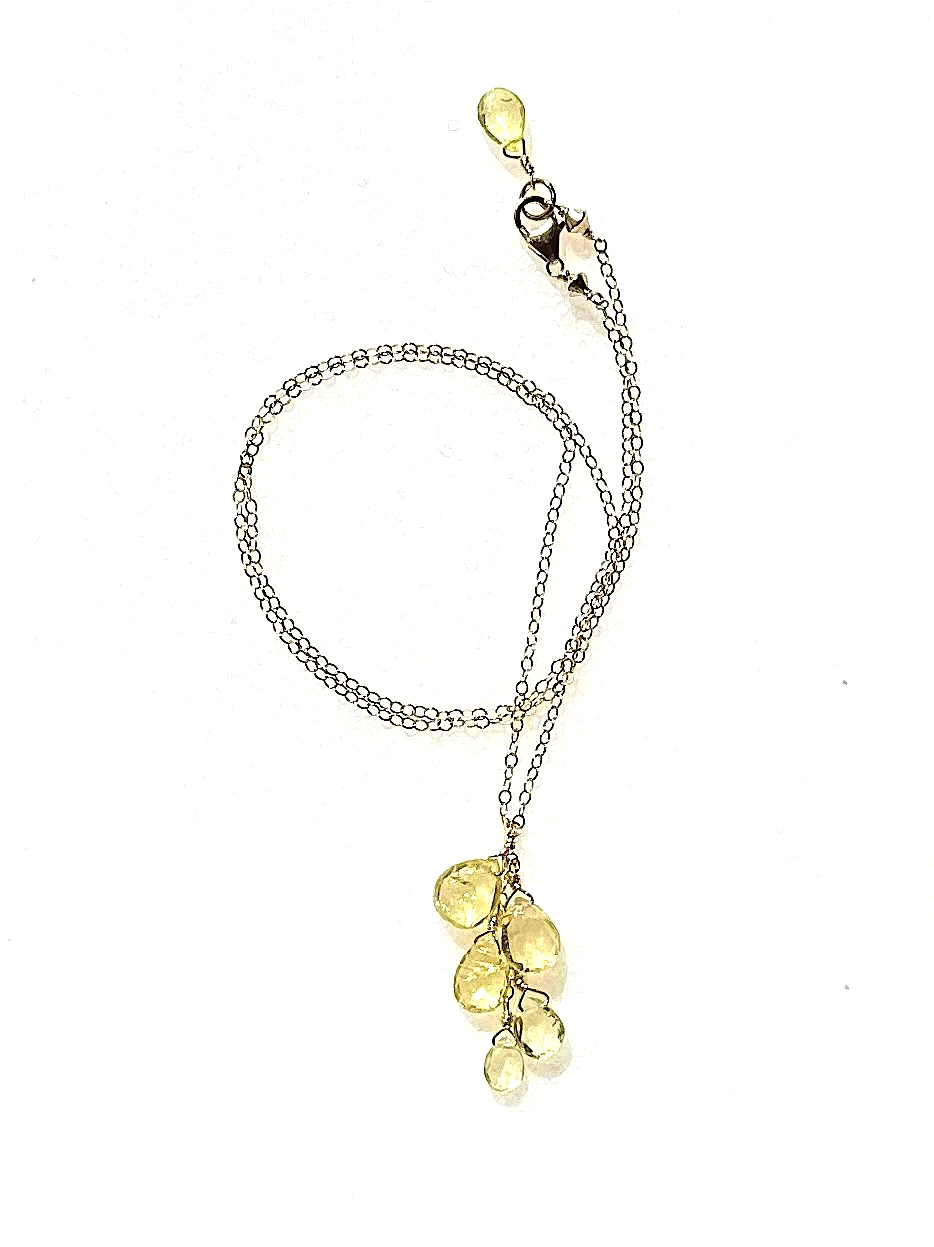SUN SHIMMER Necklace Yellow Aquamarine