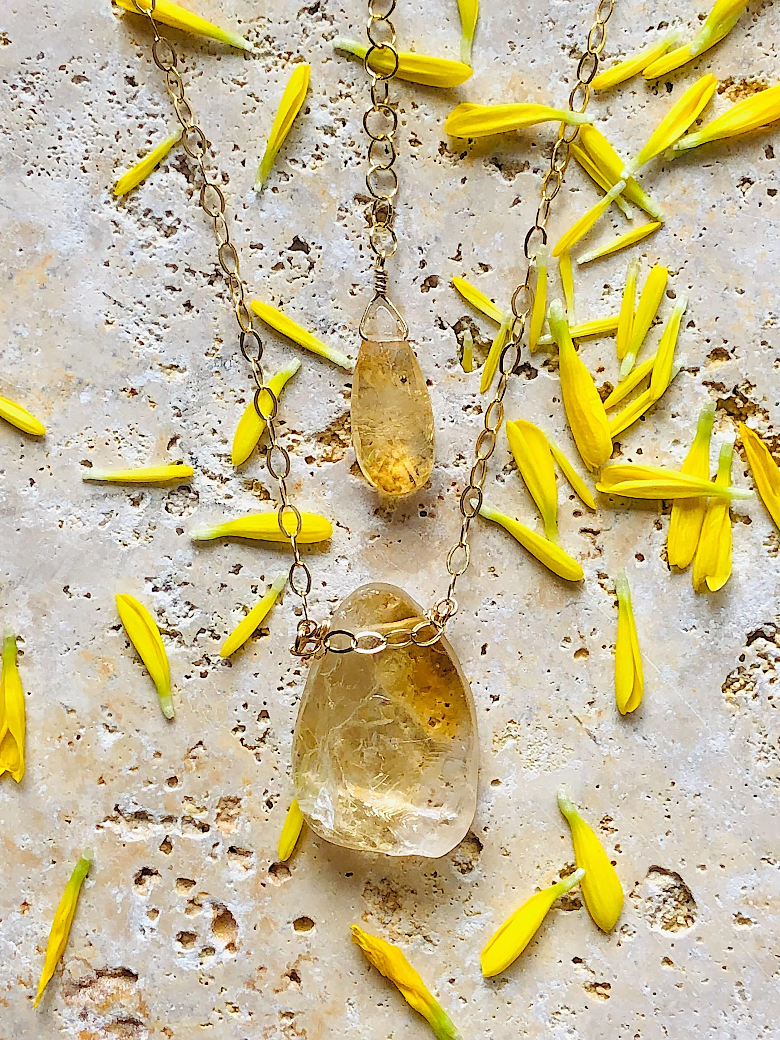 SUNSHINE Necklace + Earring Set Option Citrine