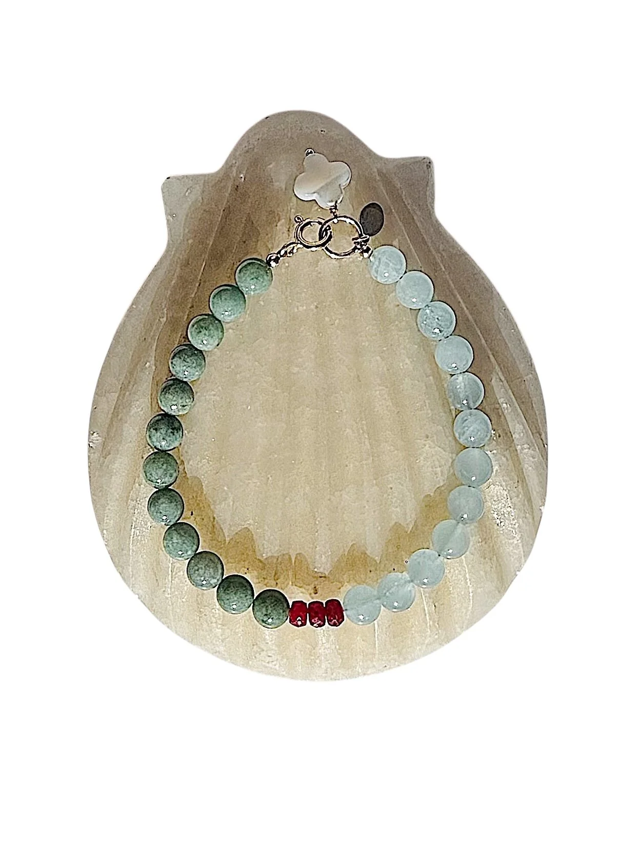 STARBURST Bracelet Jade + Aquamarine