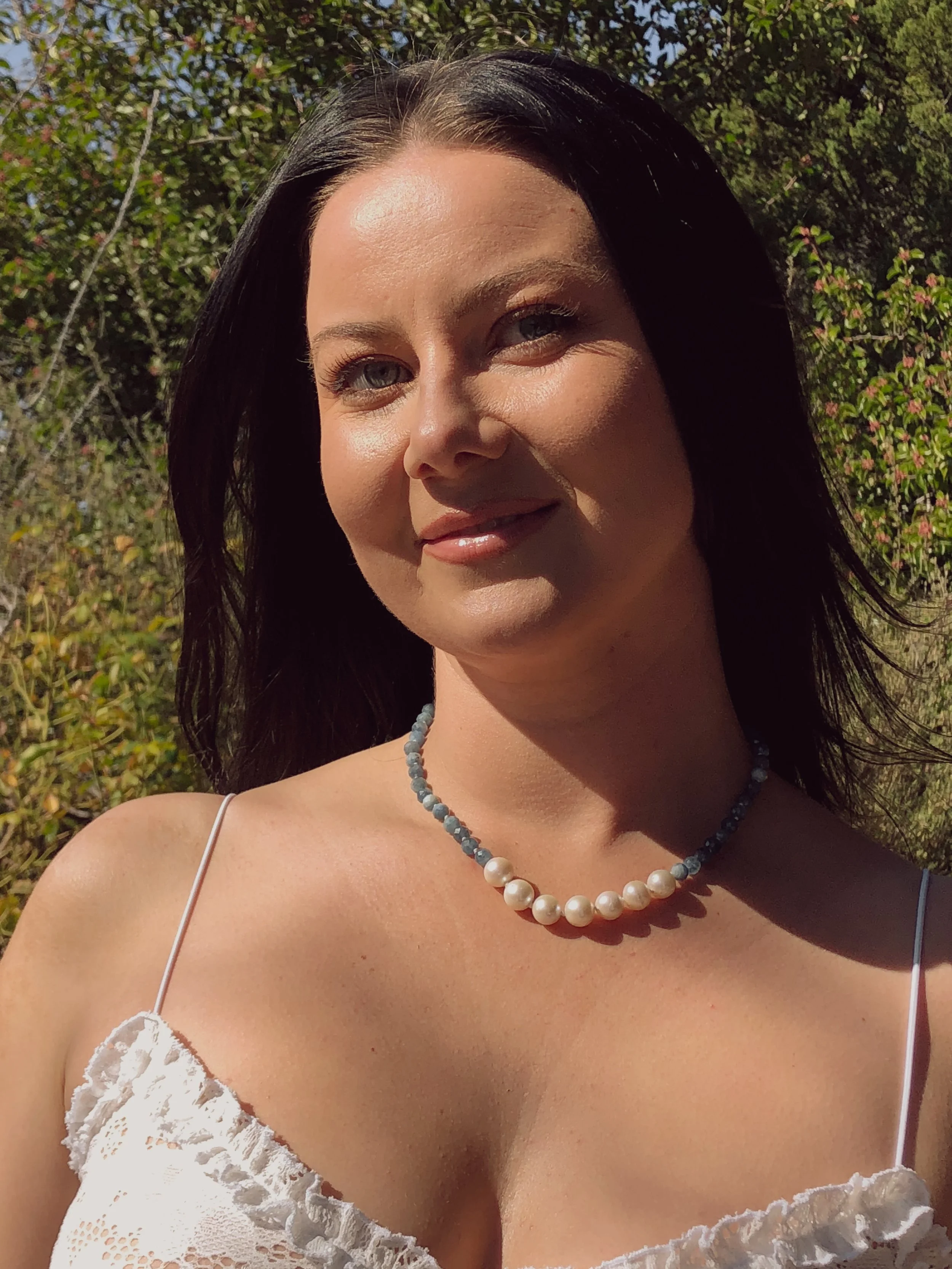 LUNA Necklace Aquamarine