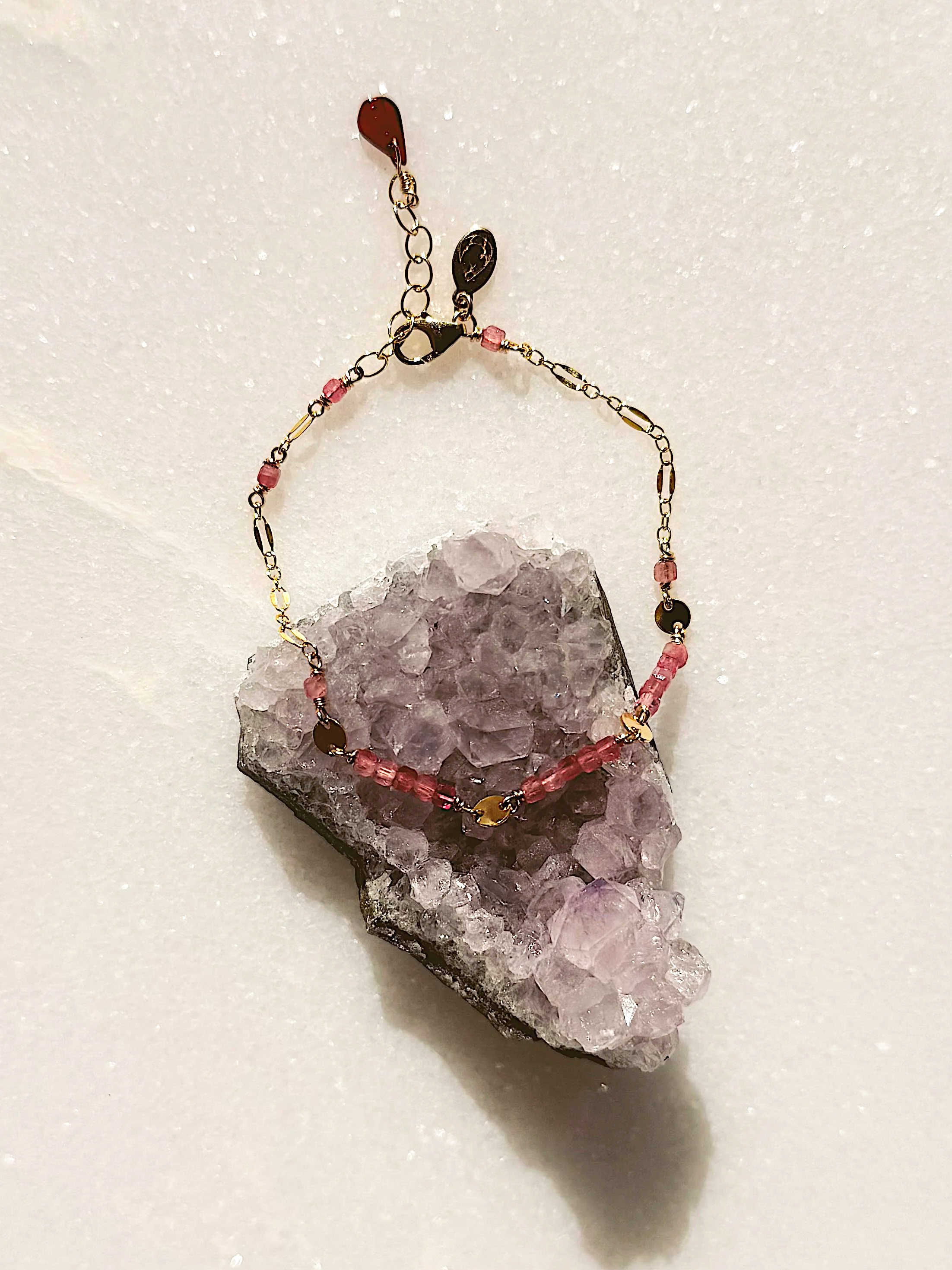 PINK JASMINE Chain Bracelet Tourmaline