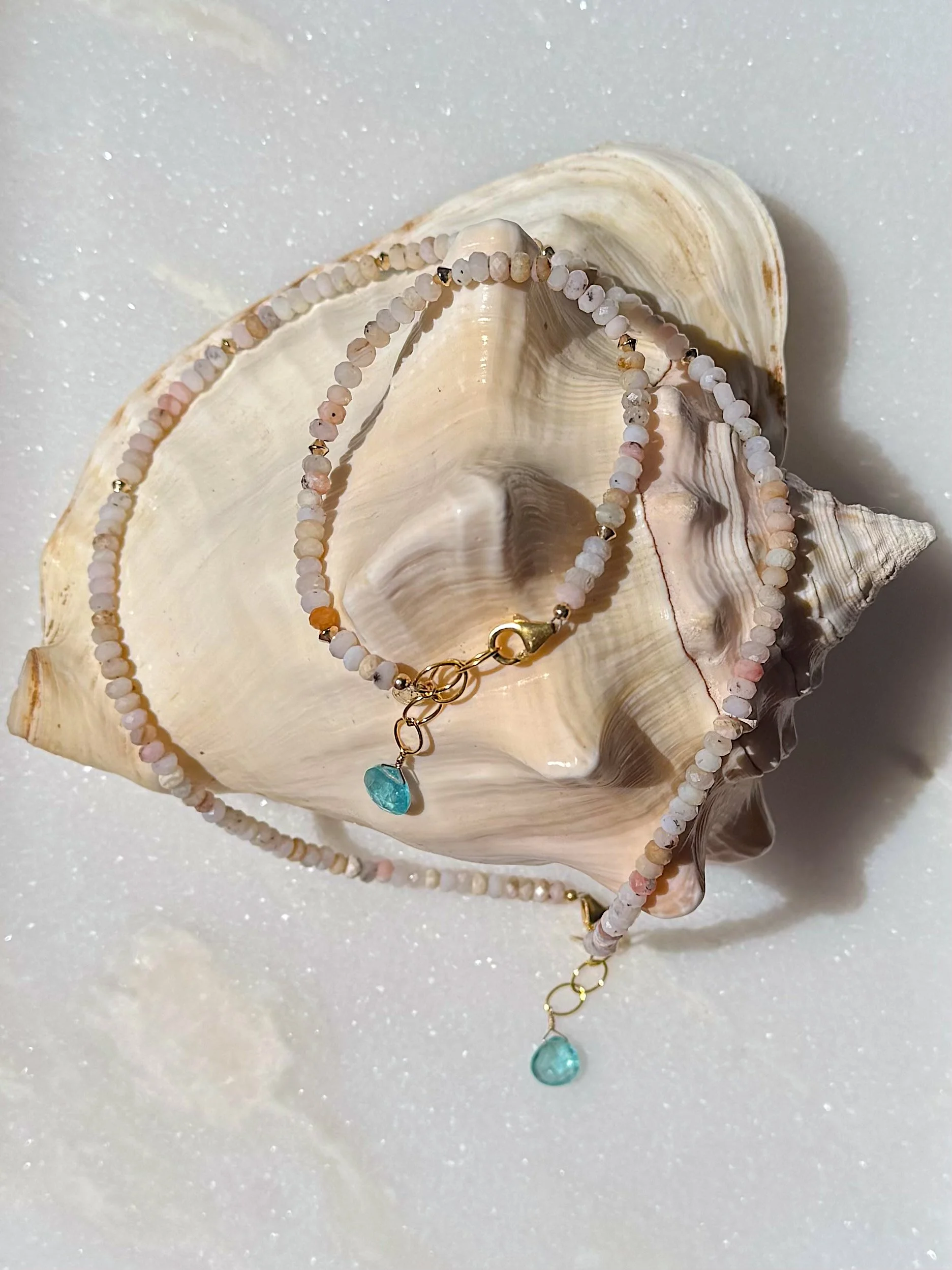 ISLAND GIRL SUNRISE and Bracelet Pink Opal