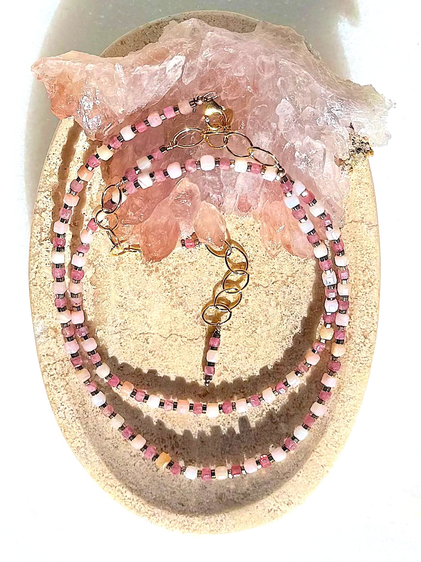 GINGER LILY Necklace Tourmaline and Opal