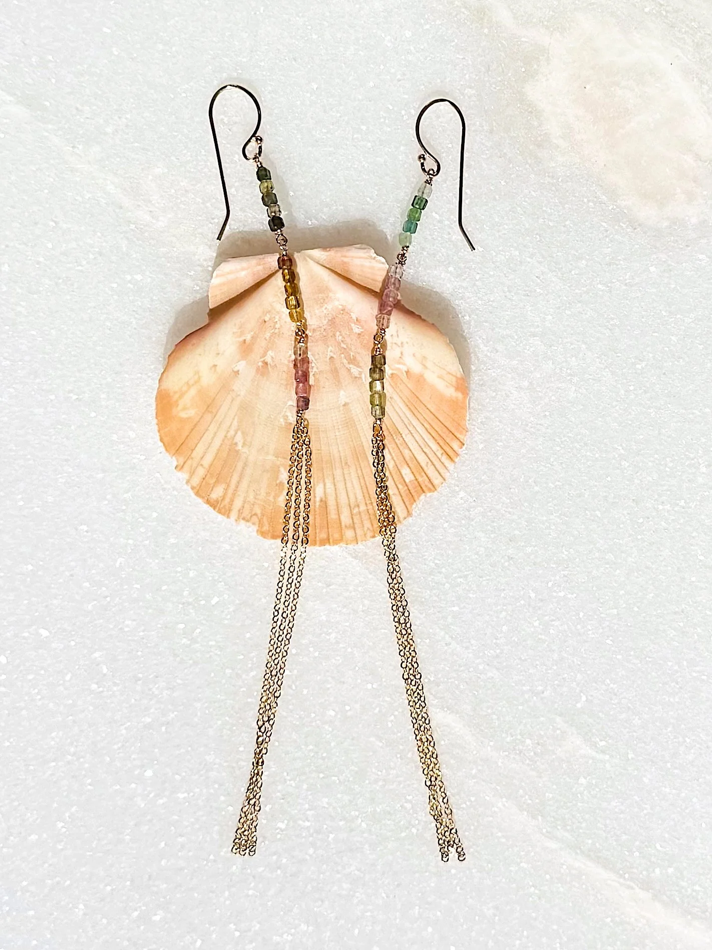 TAMARIND Tassel Earrings Tourmaline