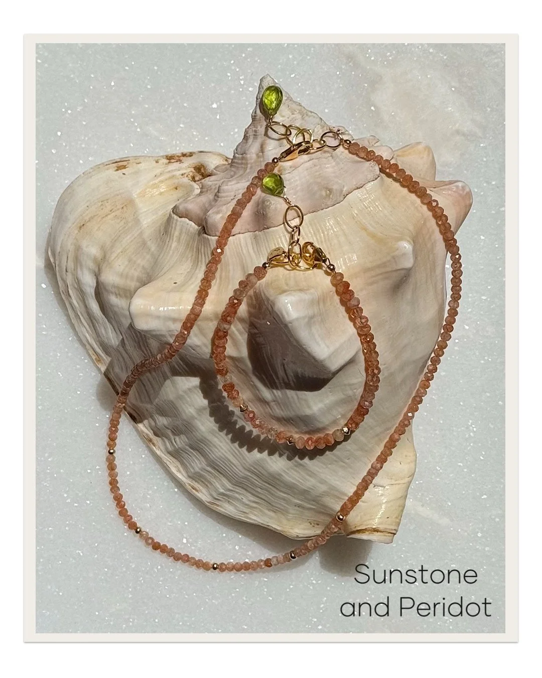 ISLAND GIRL MANGO Necklace and Bracelet Sunstone