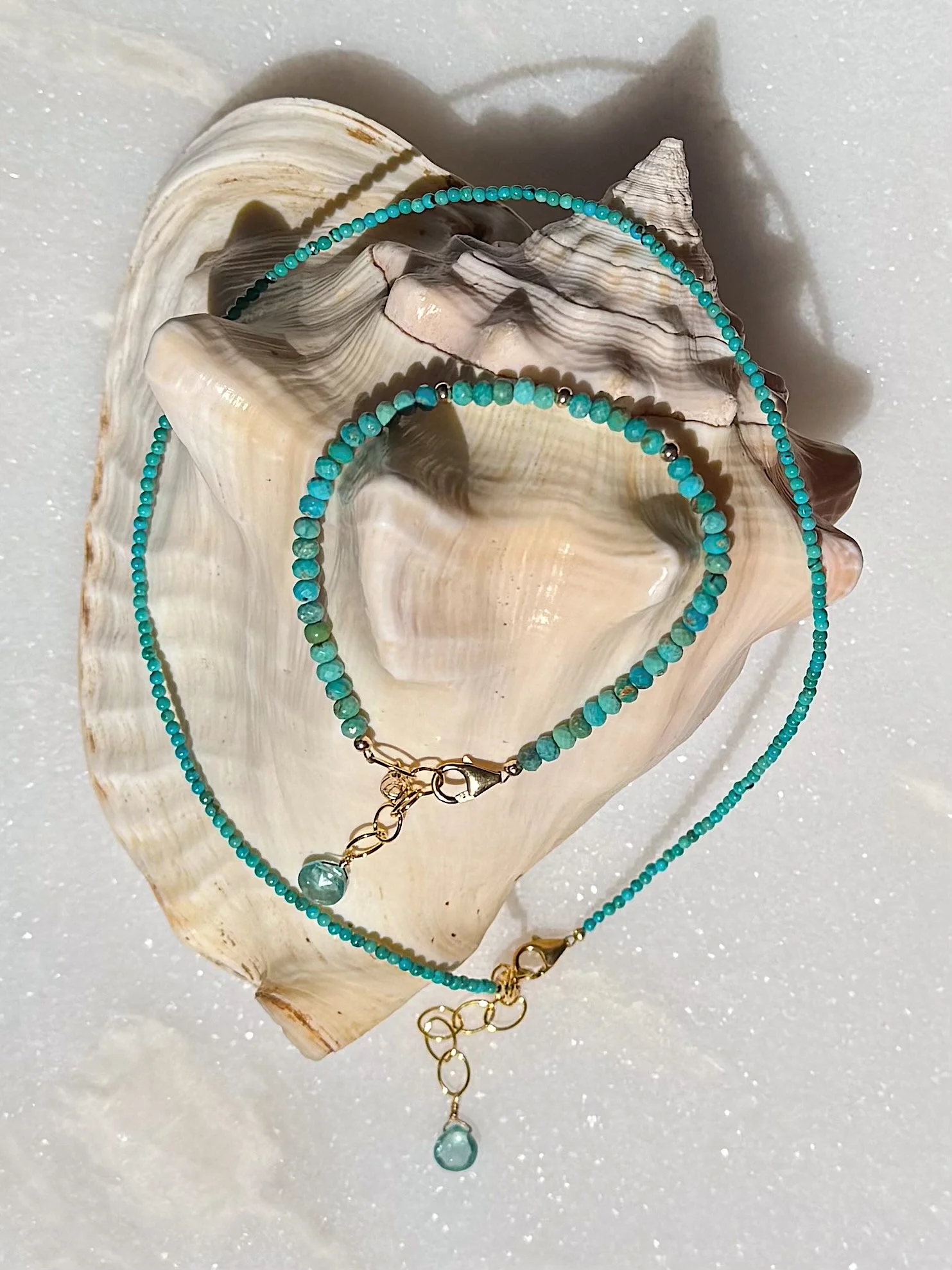 ISLAND GIRL SKY Necklace and Bracelet Turquoise