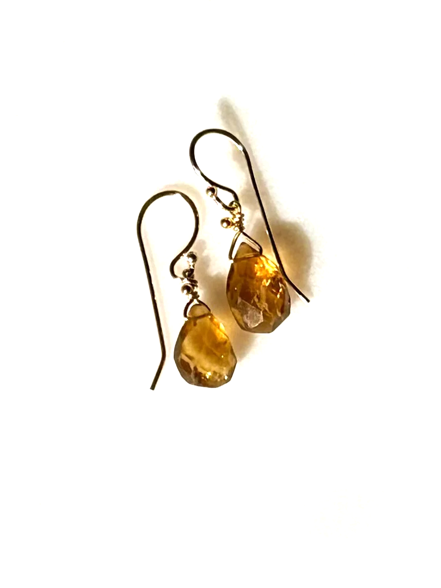 GOLDEN Earrings Citrine