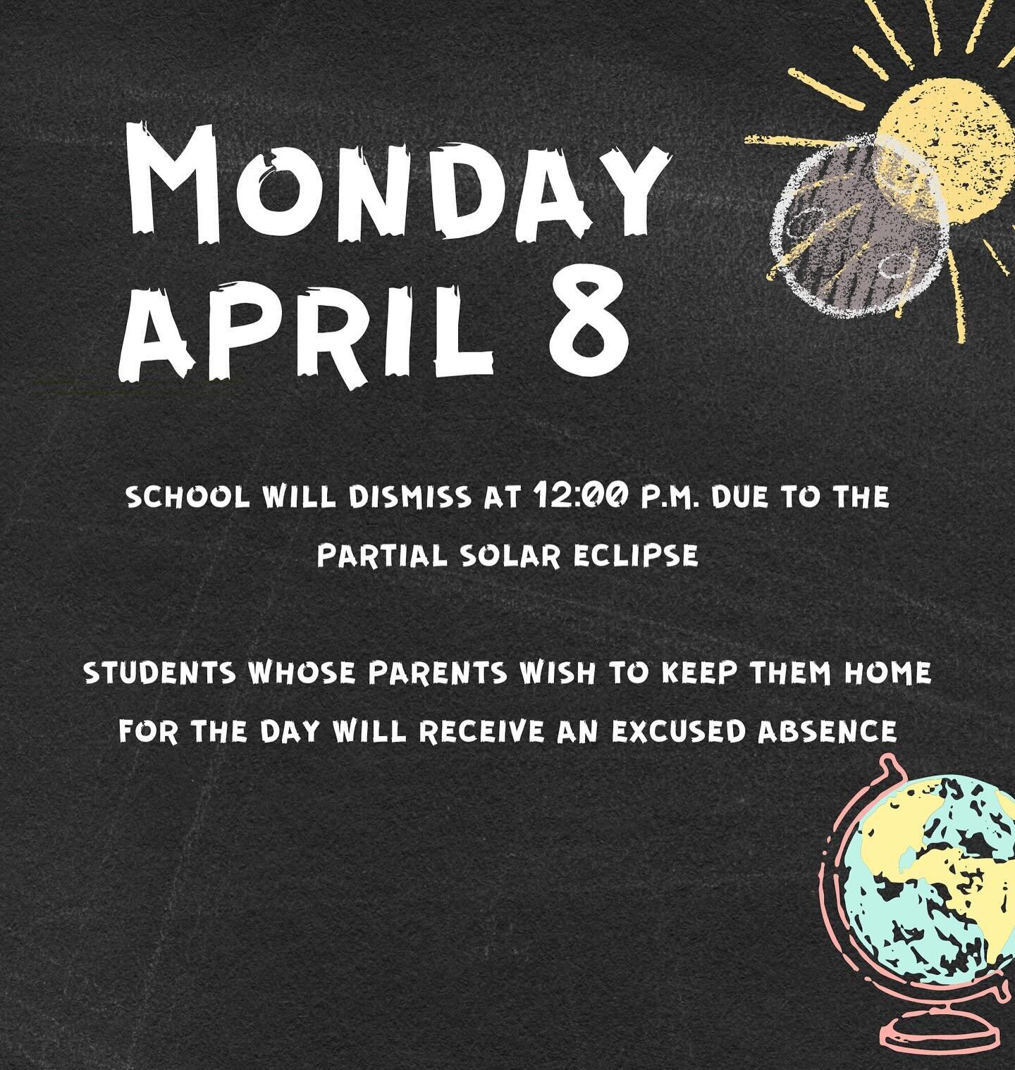 Global HS parents and students: please plan ahead for Monday!